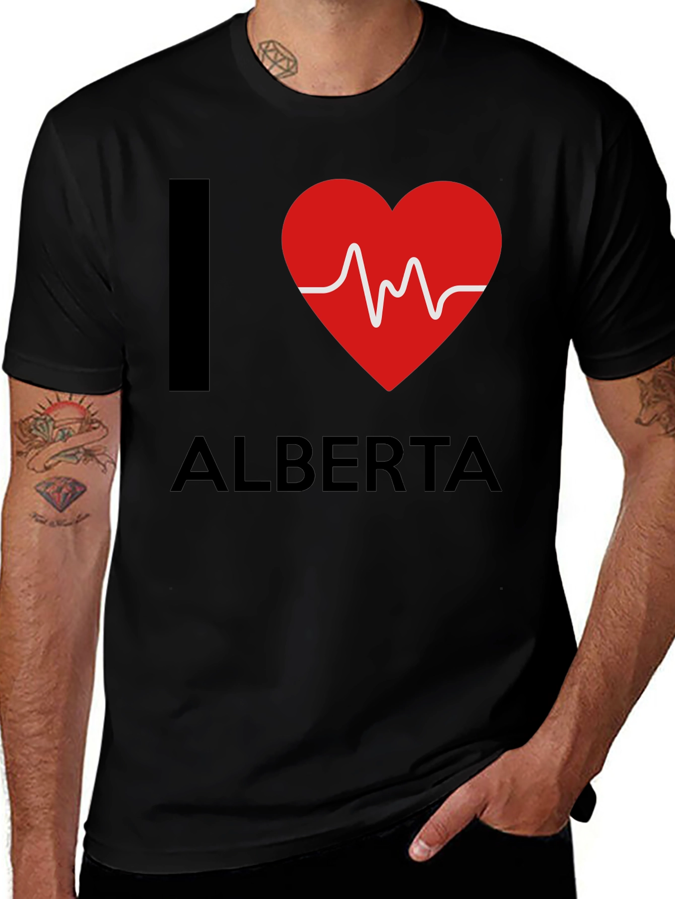 I Heart Alberta Graphic Tee - Black T-Shirt