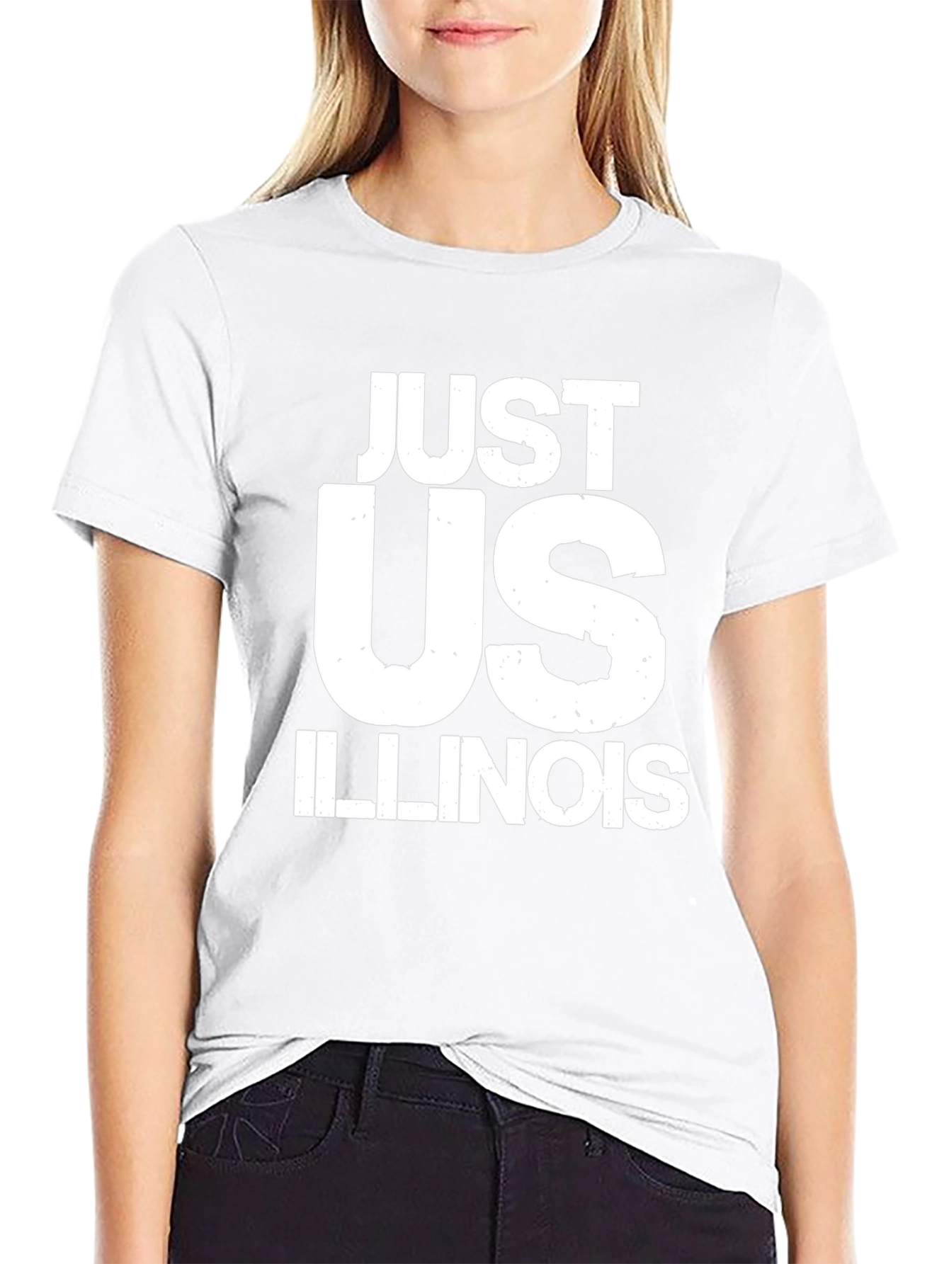 Just Us Illinois Graphic T-Shirt - Black