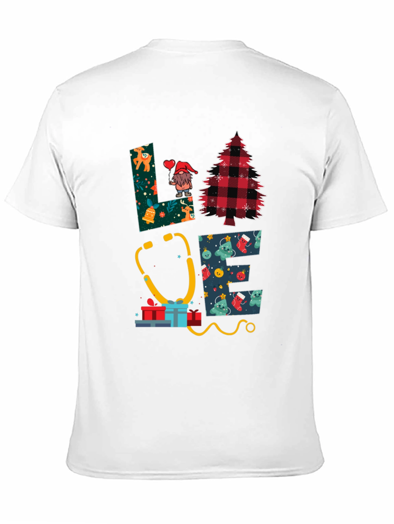 Love Nurse Christmas T-Shirt: Holiday Medical Apparel