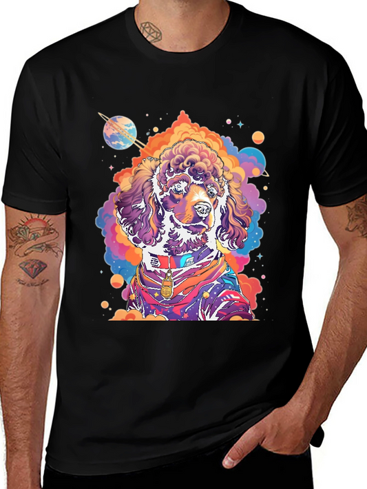 Cosmic Poodle Graphic Tee - Mens Black T-Shirt