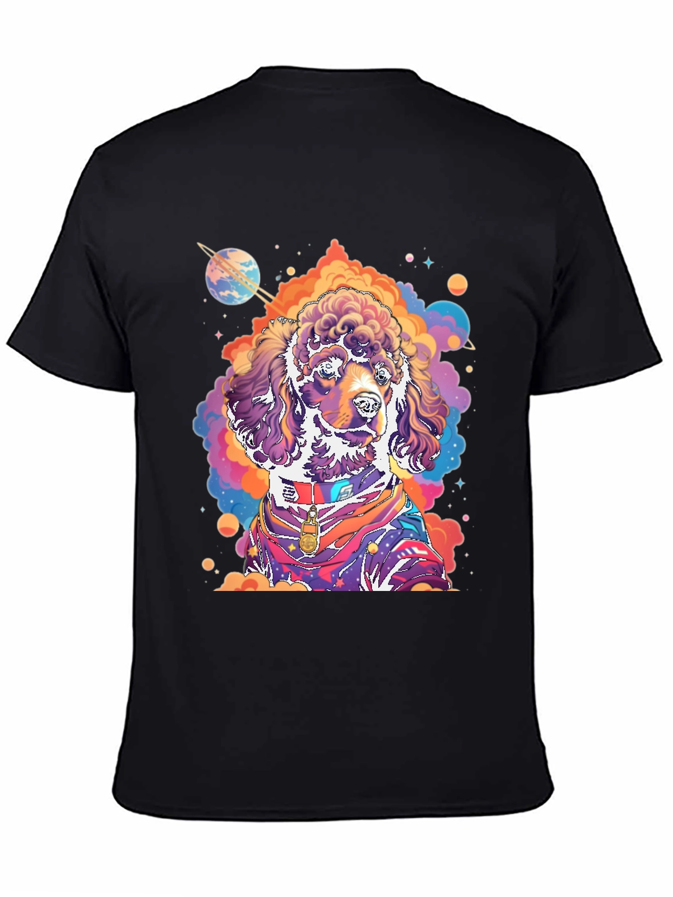 Cosmic Poodle Graphic Tee - Mens Black T-Shirt