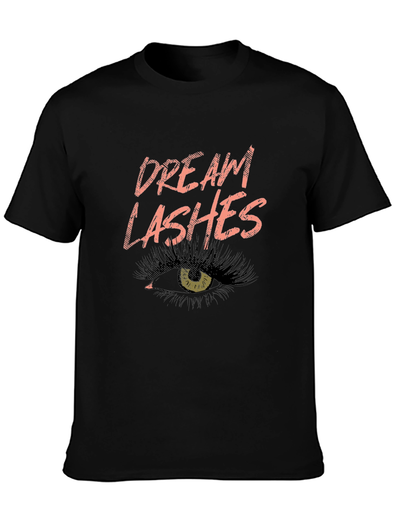 Dream Lashes Graphic Tee - Unisex Black Cotton T-Shirt