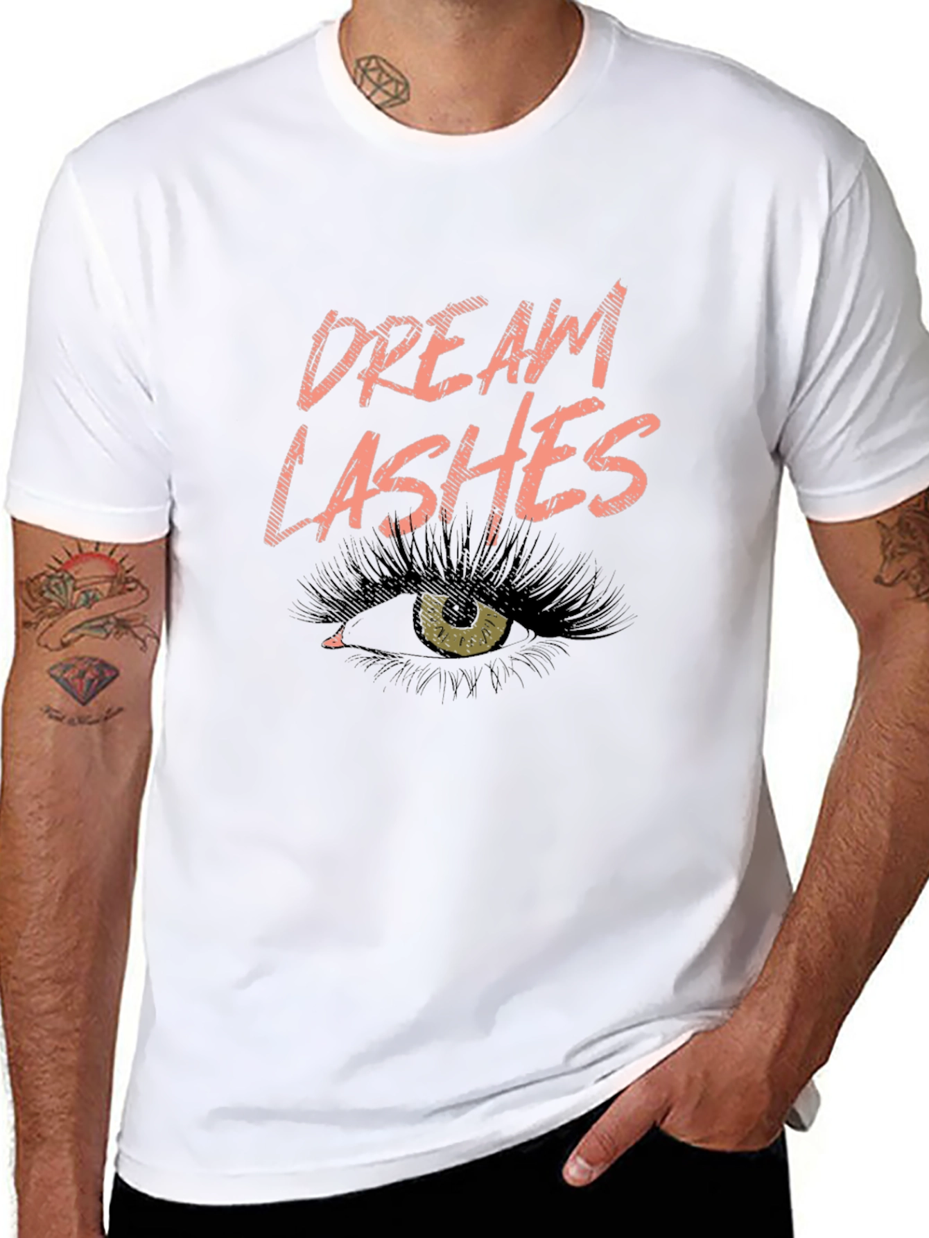 Dream Lashes Graphic Tee - Unisex Black Cotton T-Shirt