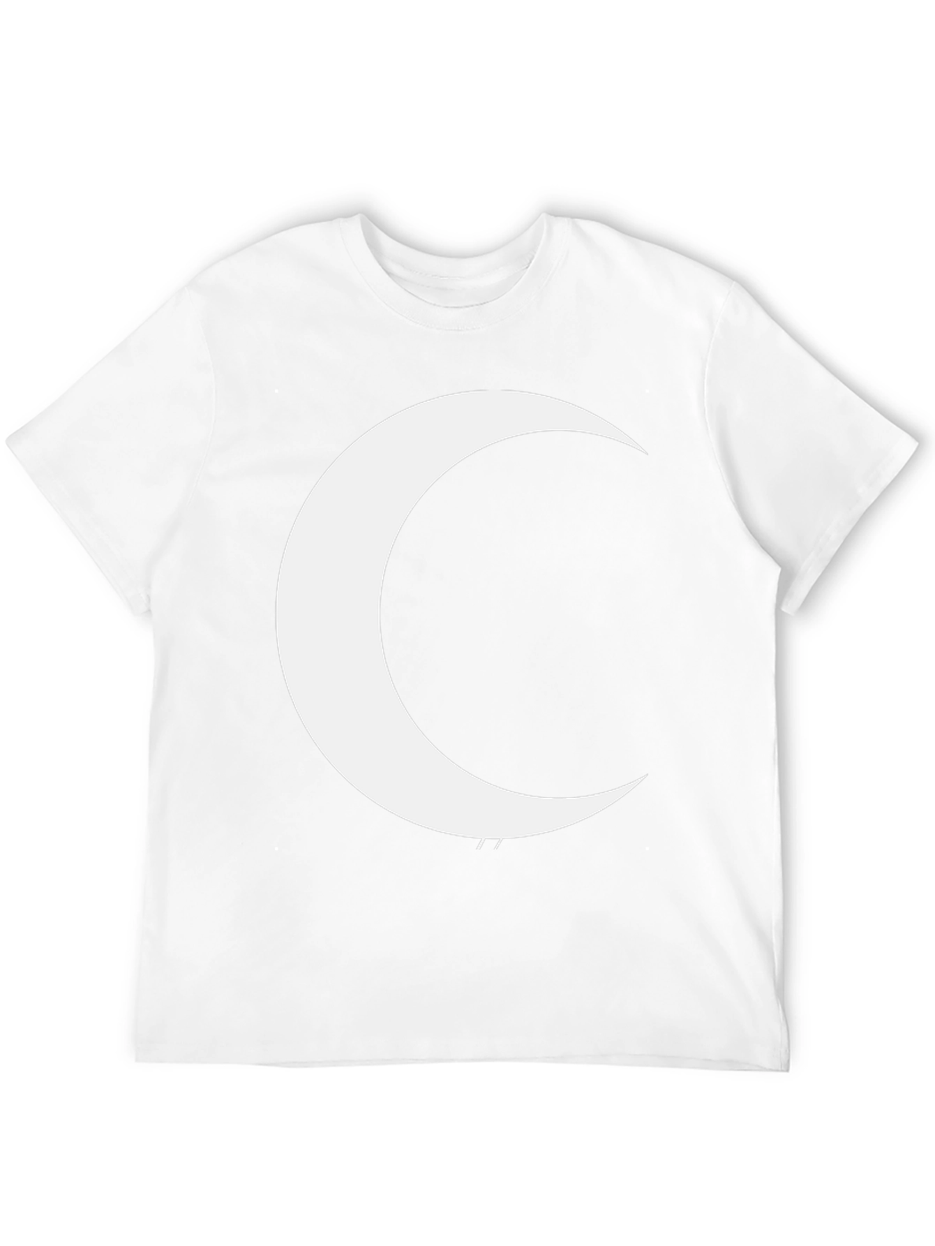 Crescent Moon Graphic Tee - Black Cotton T-Shirt