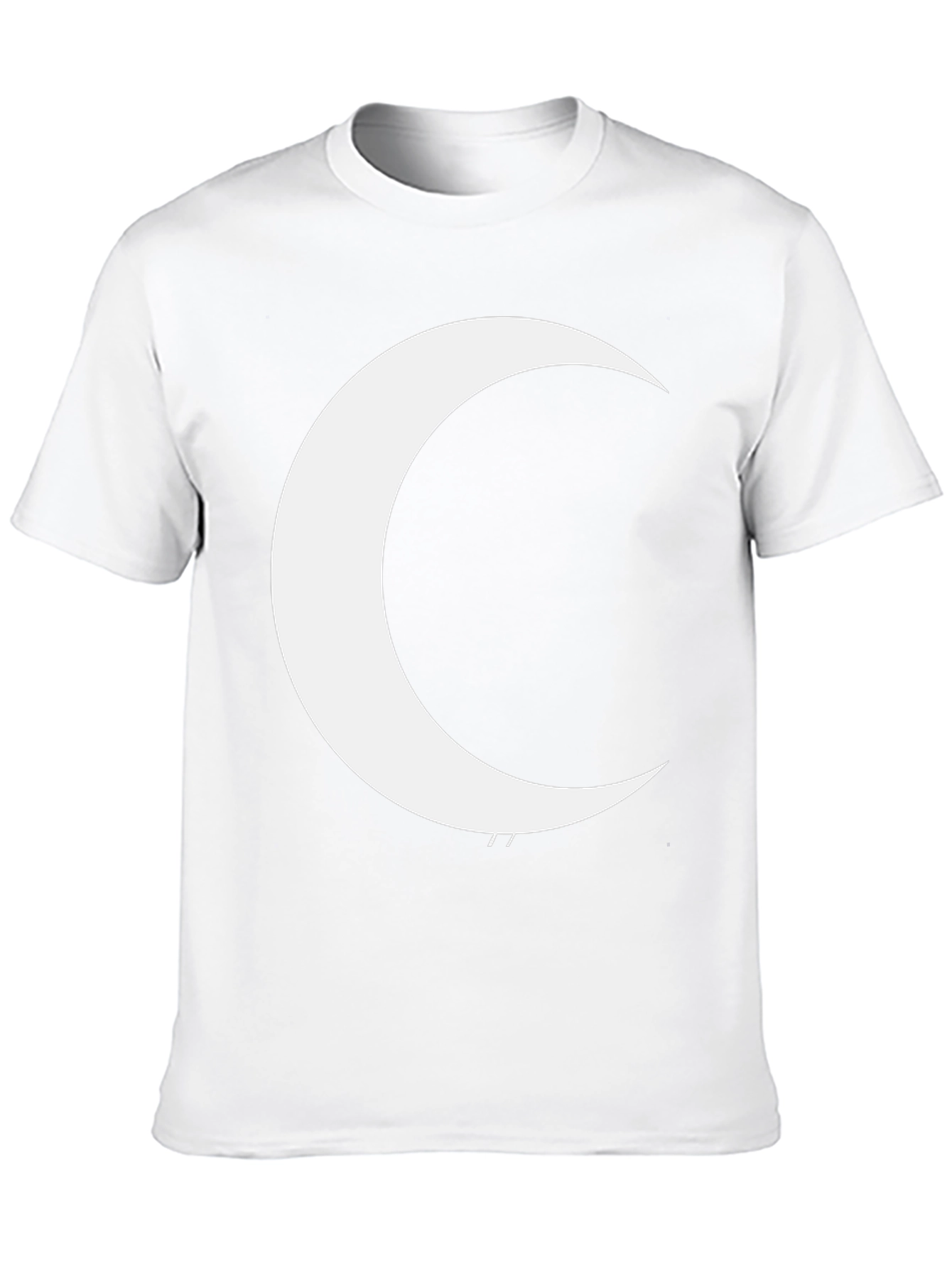 Crescent Moon Graphic Tee - Black Cotton T-Shirt