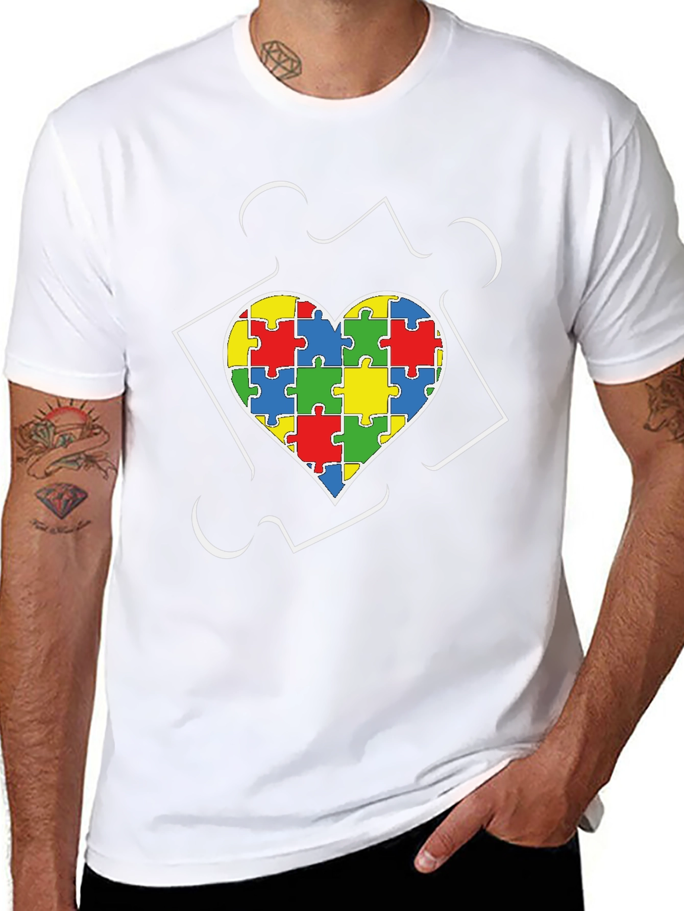 Autism Awareness Puzzle Heart T-Shirt