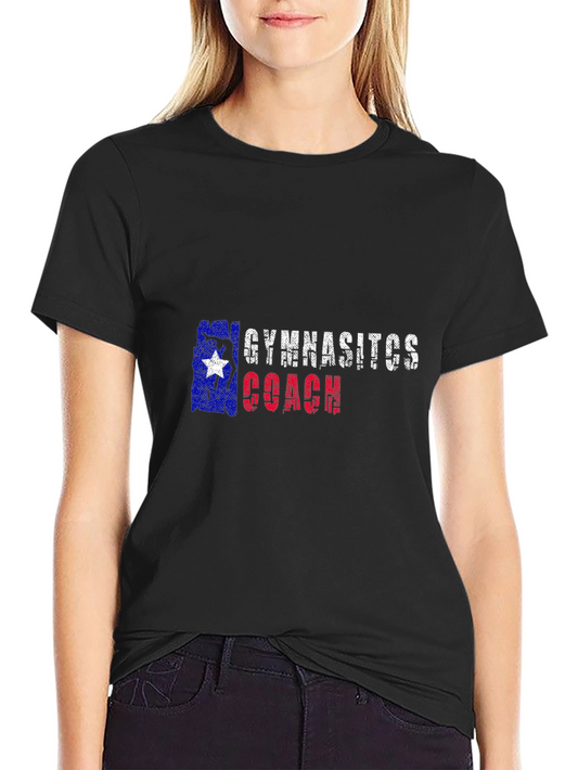 Gymnastics Coach Texas Flag T-Shirt