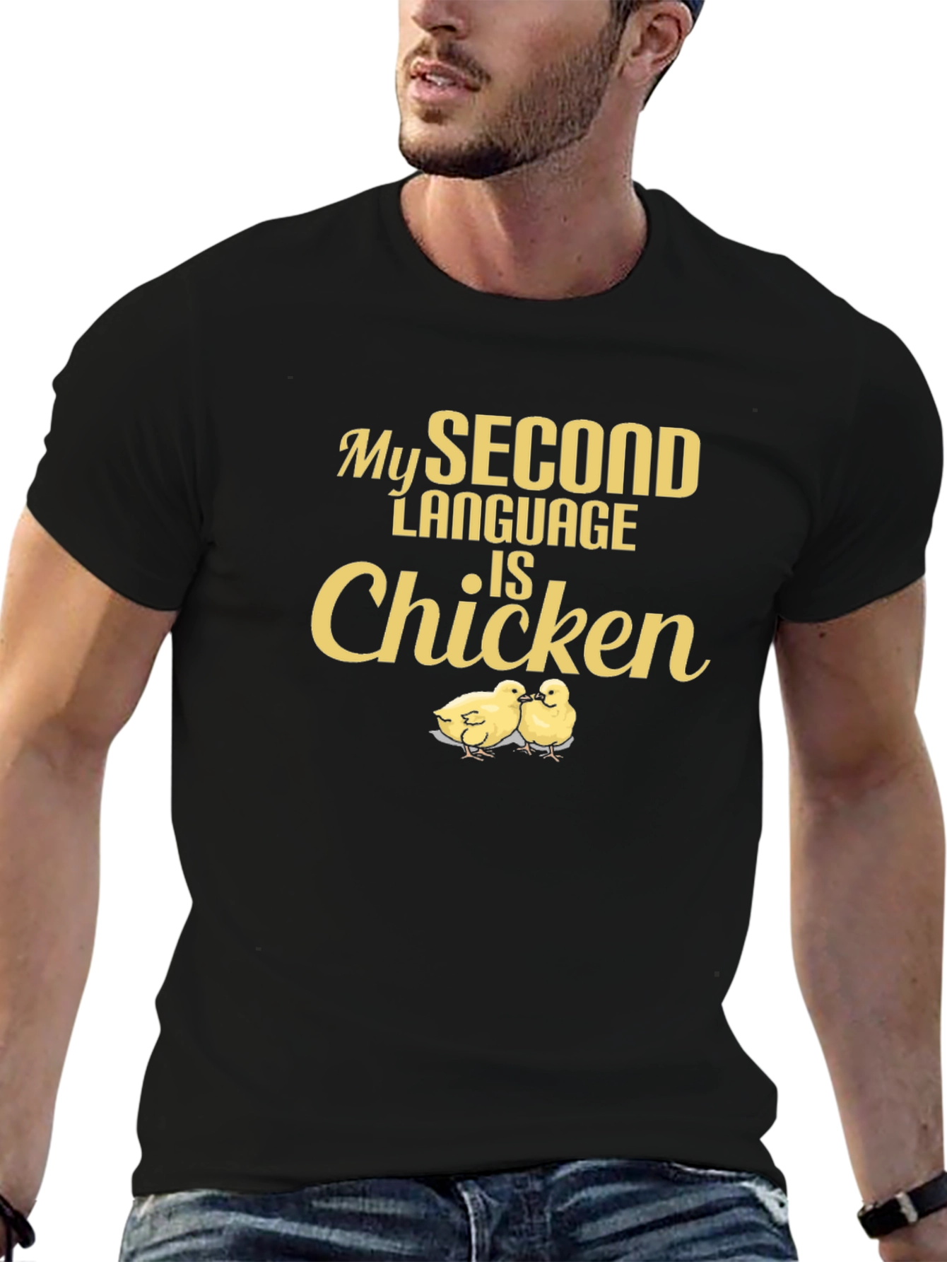 Funny Chicken Language T-Shirt - Unique Humor Tee