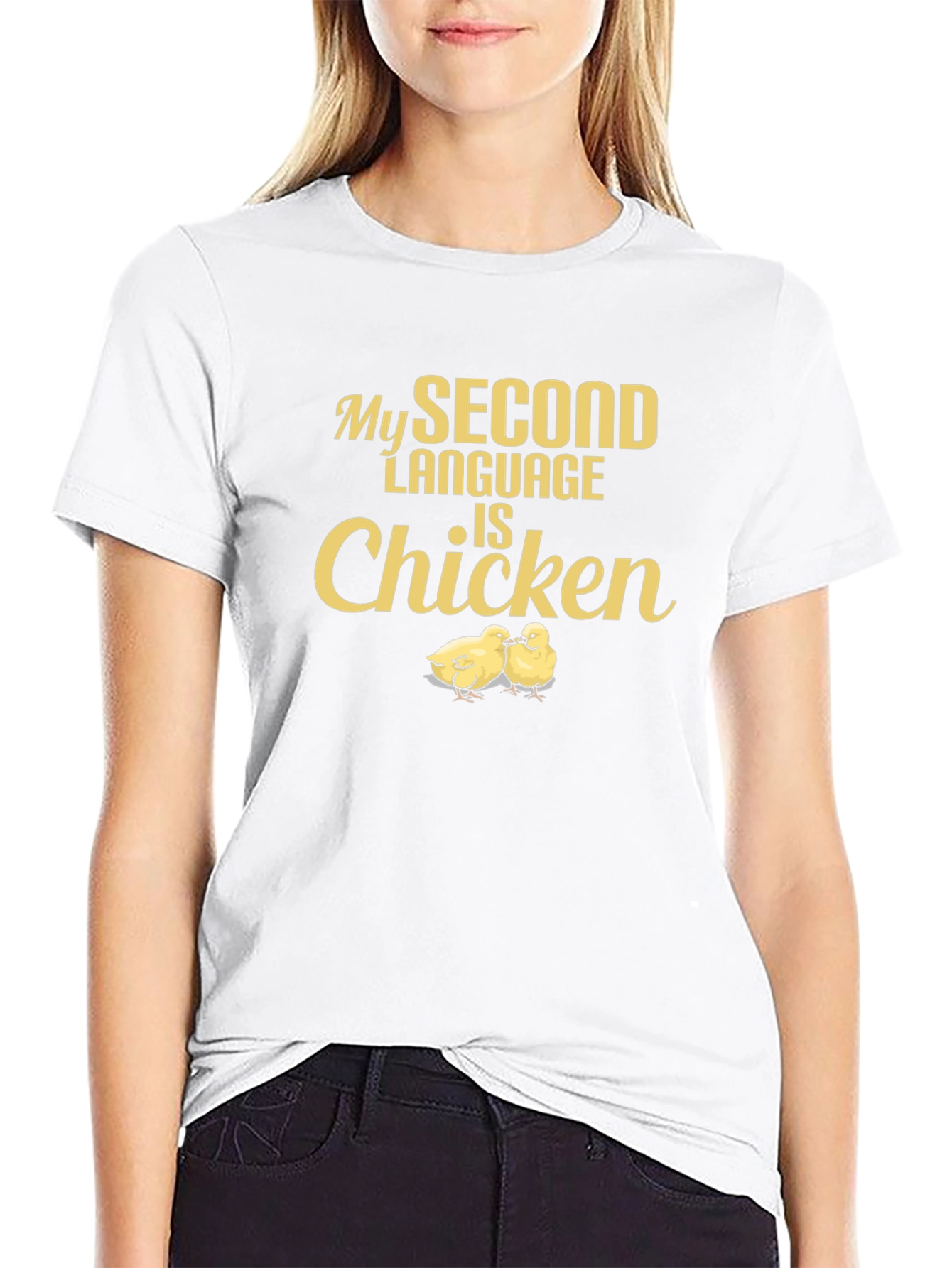 Funny Chicken Language T-Shirt - Unique Humor Tee