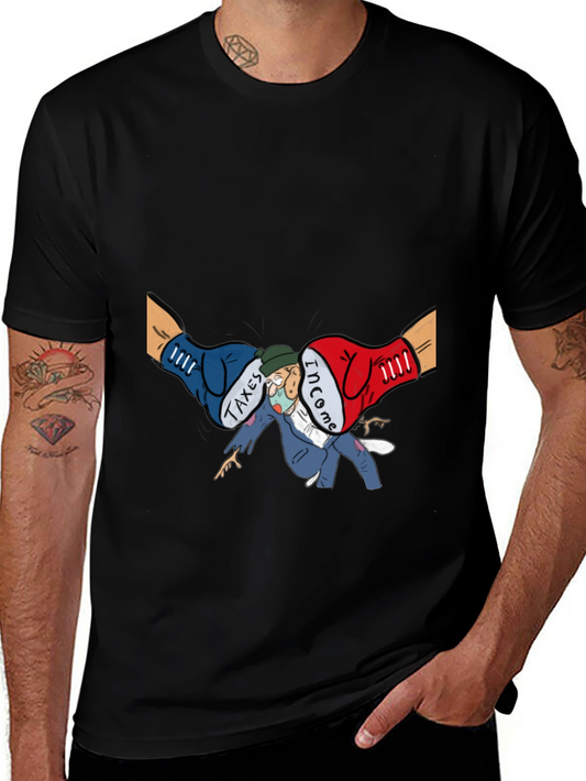 Income Tax Cartoon Graphic T-Shirt