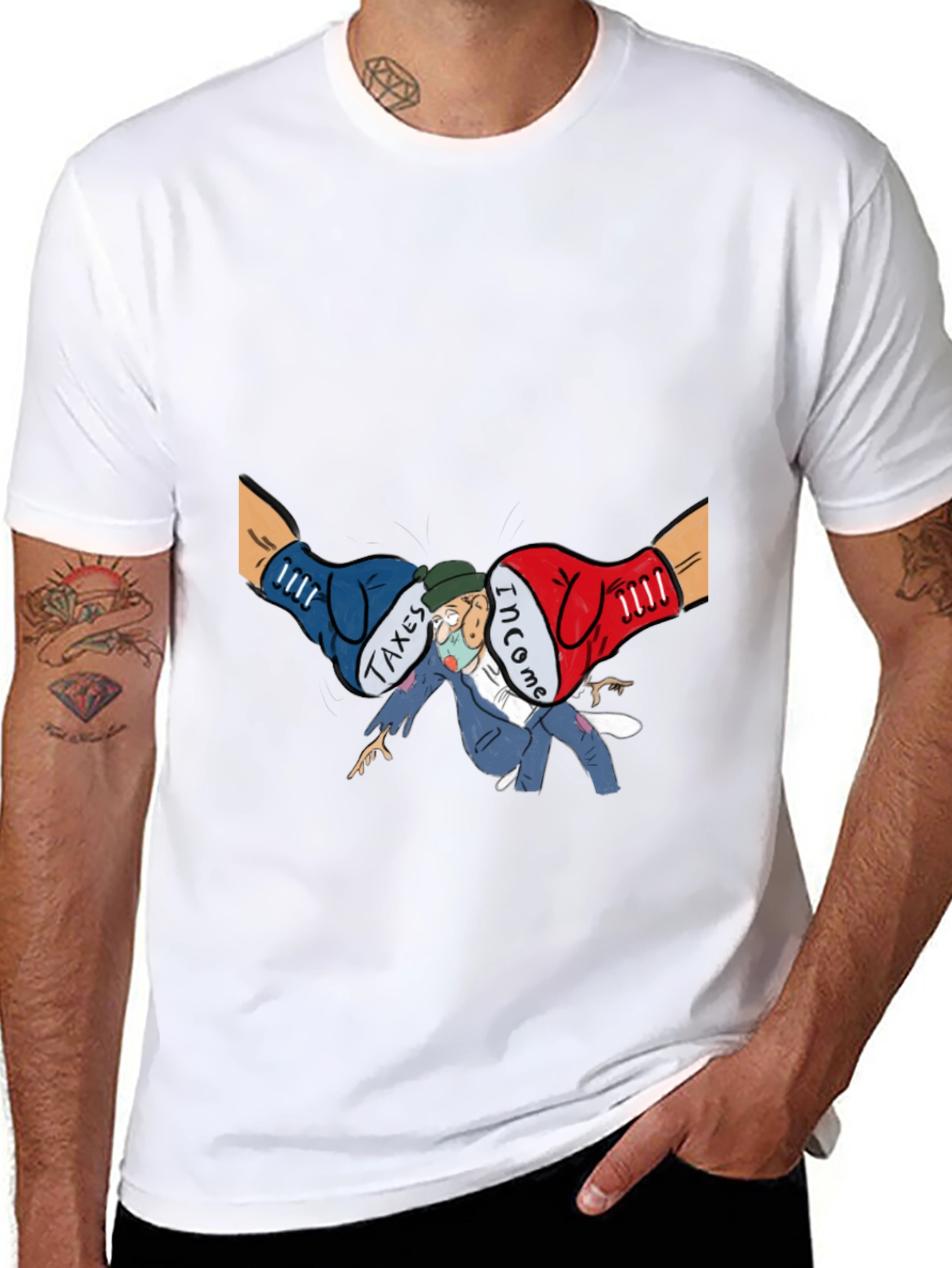 Income Tax Cartoon Graphic T-Shirt