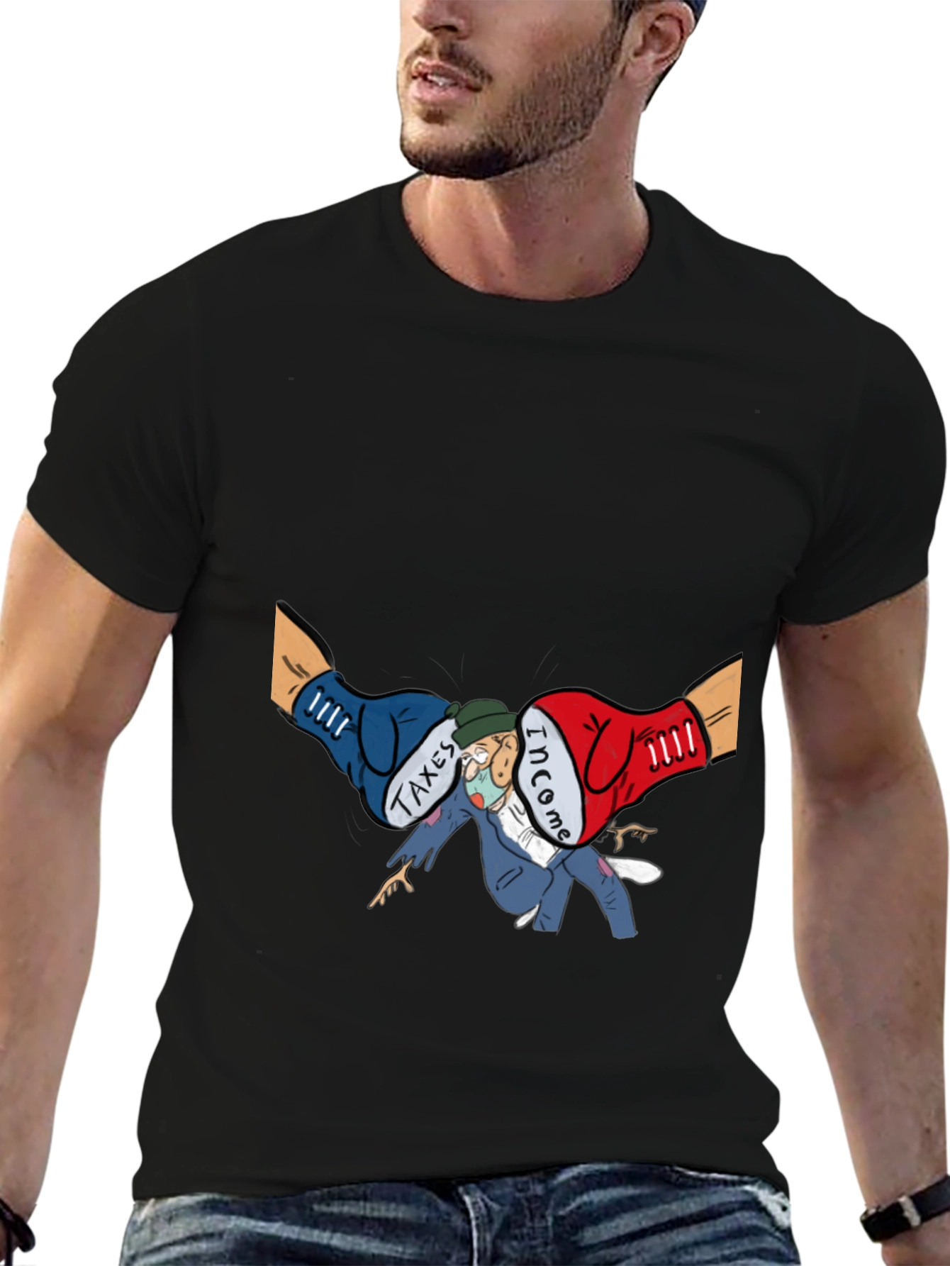Income Tax Cartoon Graphic T-Shirt