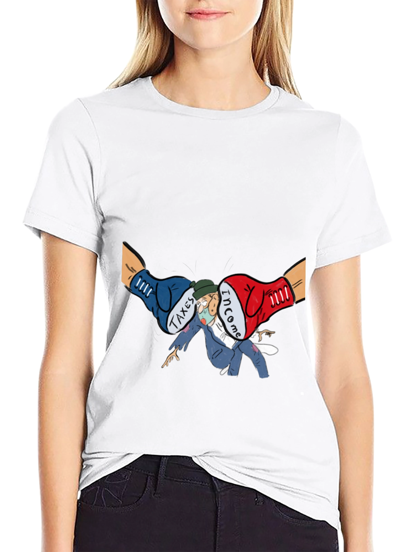 Income Tax Cartoon Graphic T-Shirt