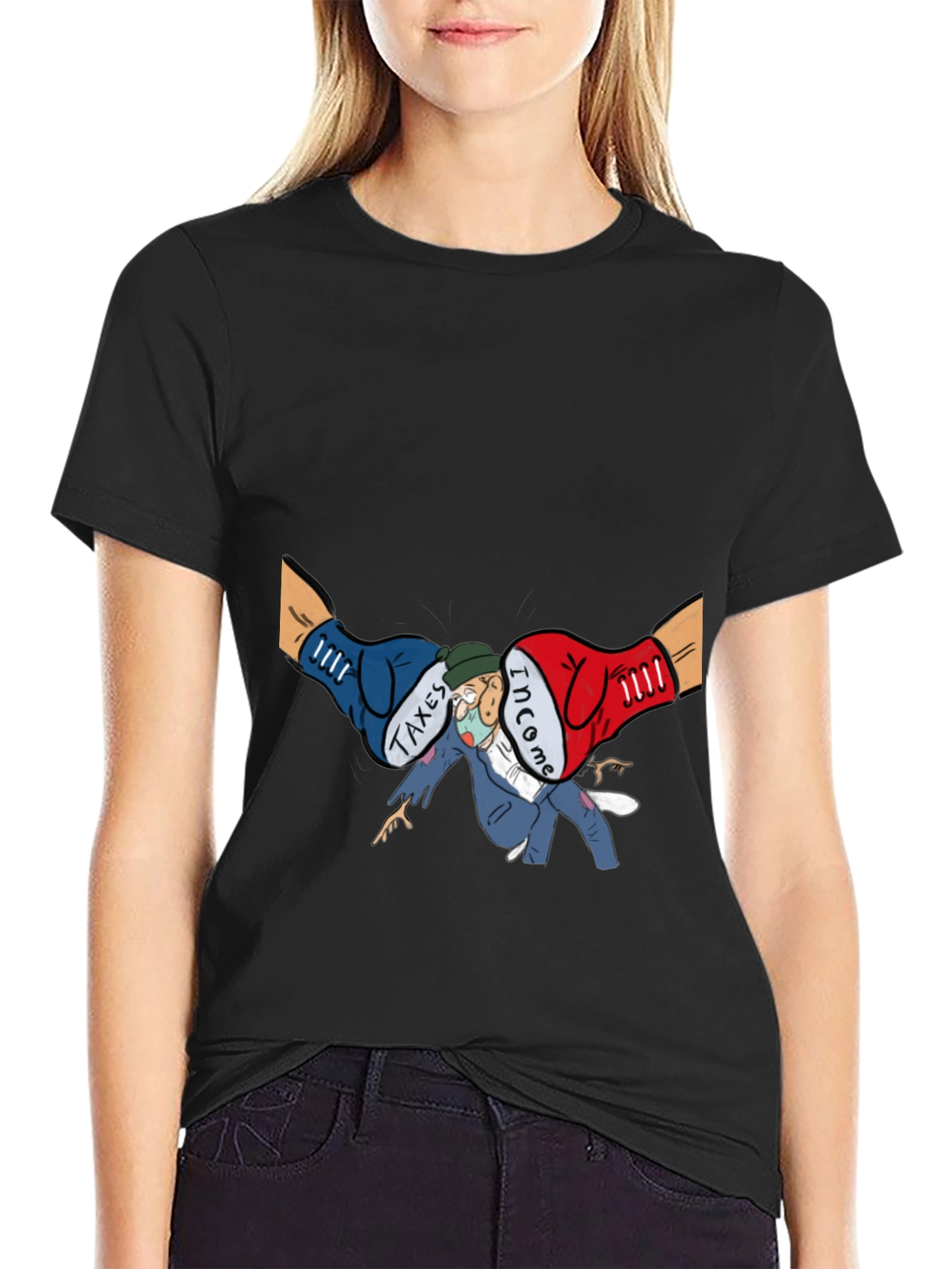 Income Tax Cartoon Graphic T-Shirt