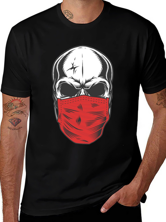 Skull Mask Graphic Tee - Stay Safe in Style