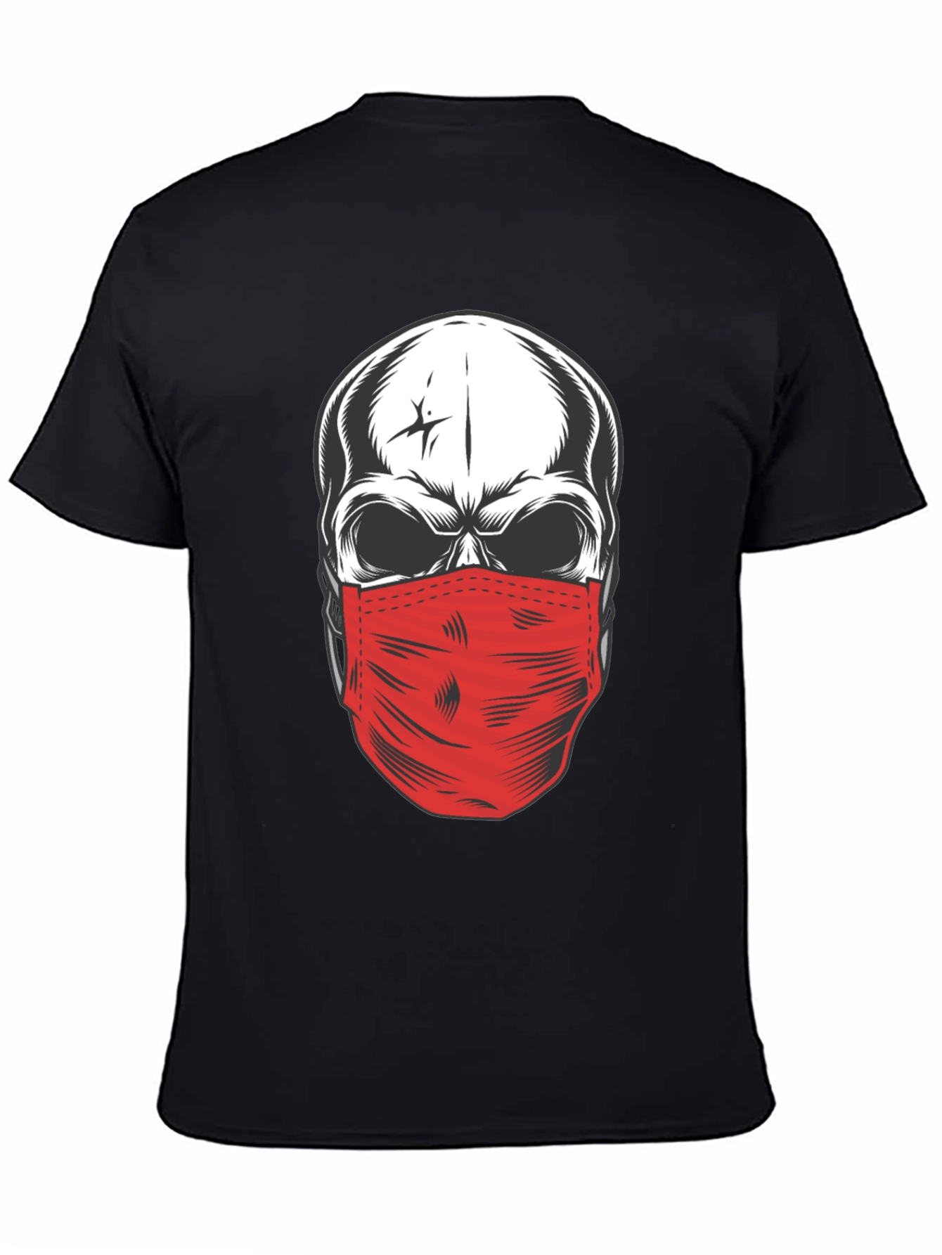 Skull Mask Graphic Tee - Stay Safe in Style