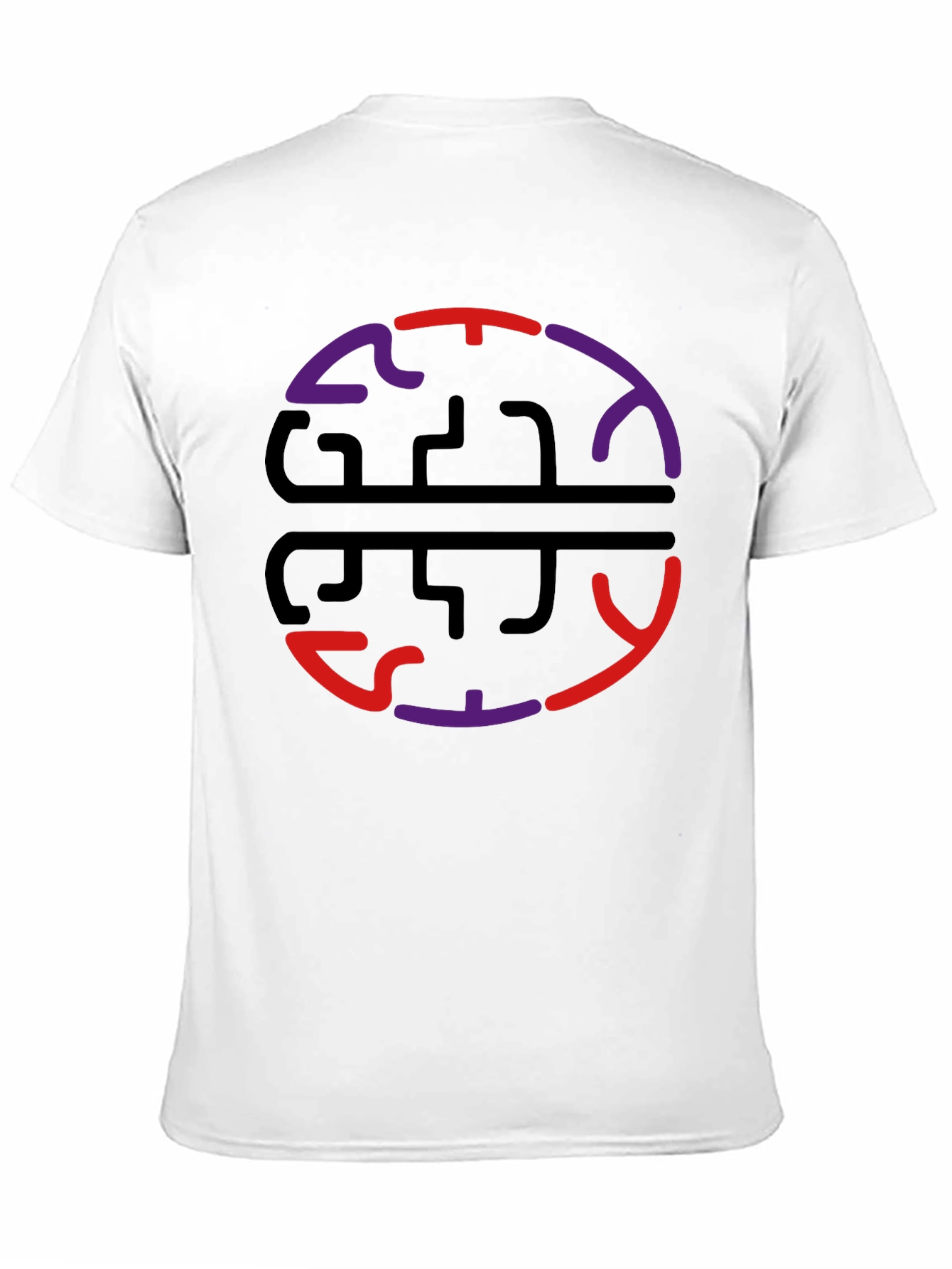 Abstract Brain Graphic Black T-Shirt