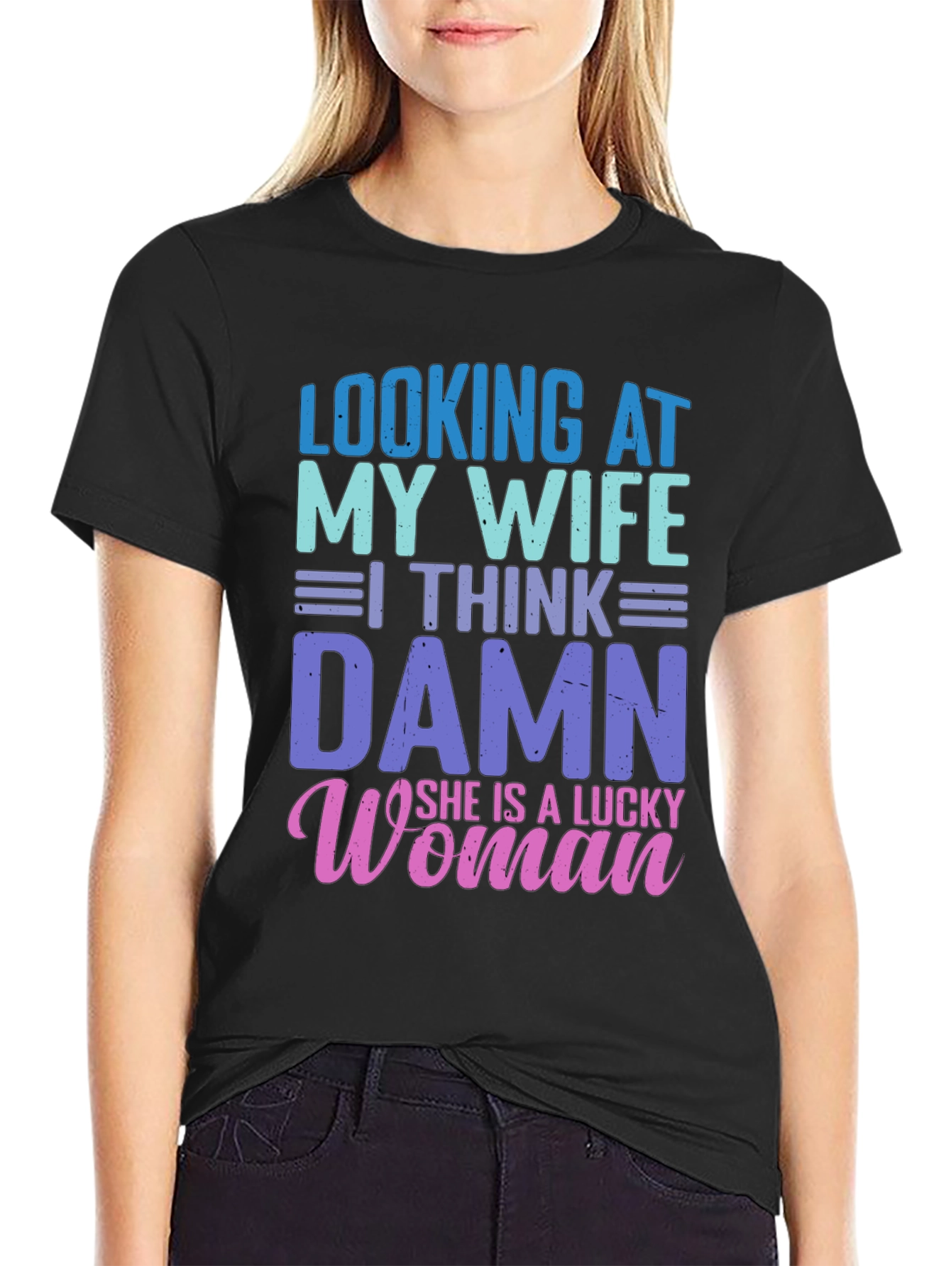 Lucky Wife T-Shirt - Mens Funny Graphic Tee