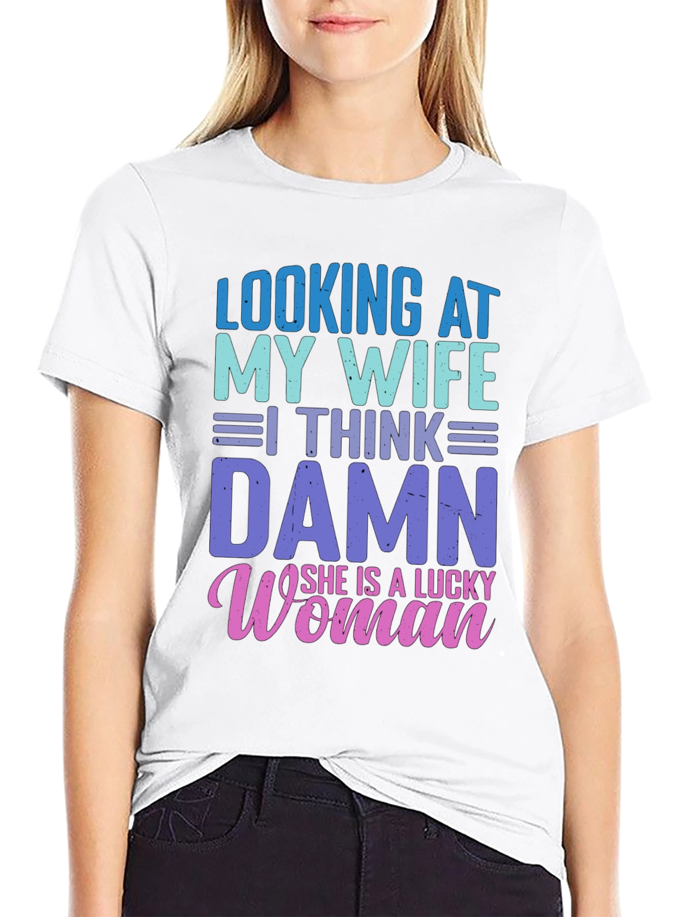Lucky Wife T-Shirt - Mens Funny Graphic Tee