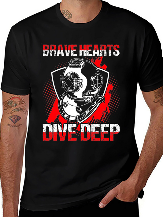 Brave Hearts Dive Deep Black T-Shirt