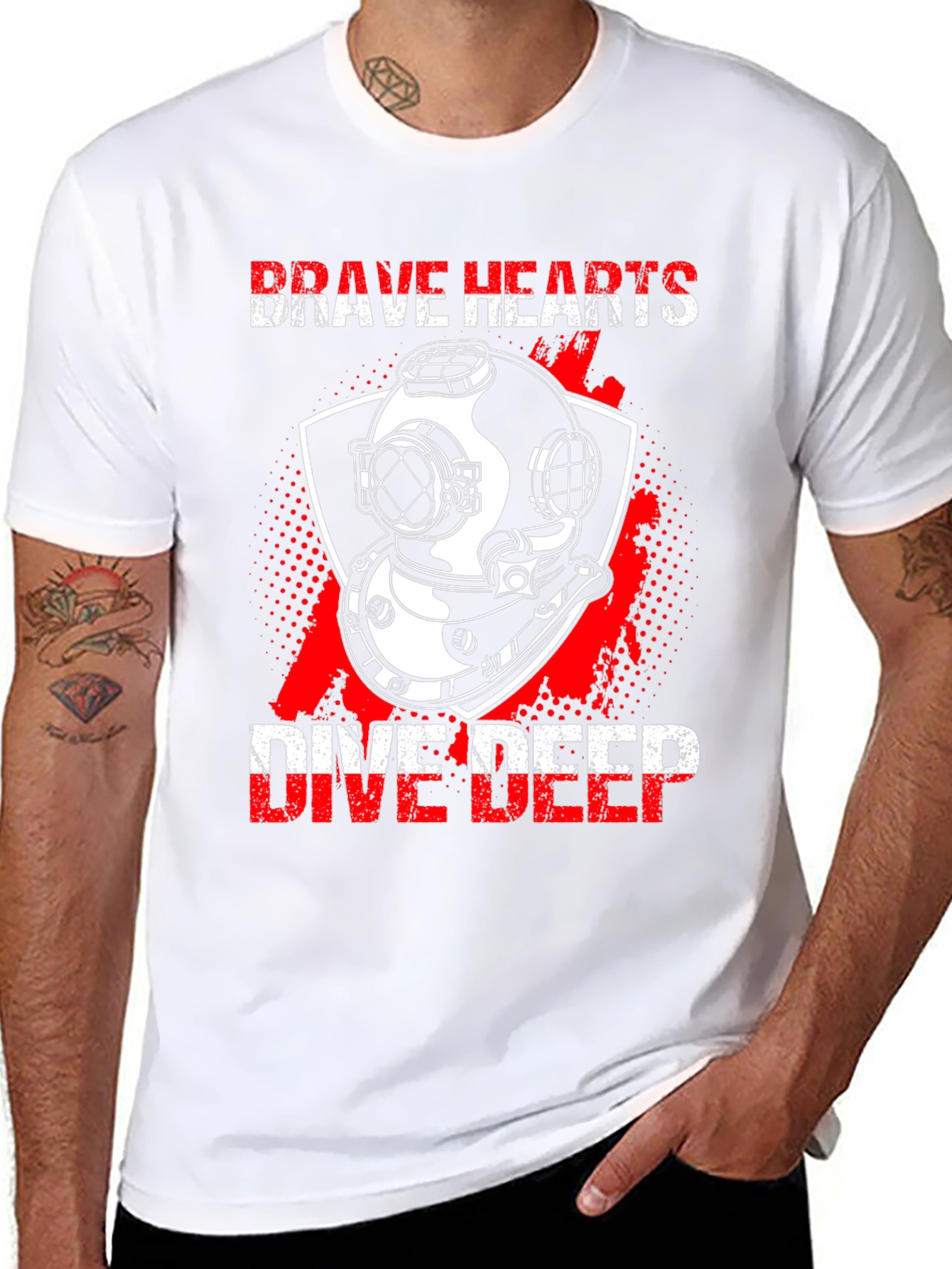 Brave Hearts Dive Deep Black T-Shirt