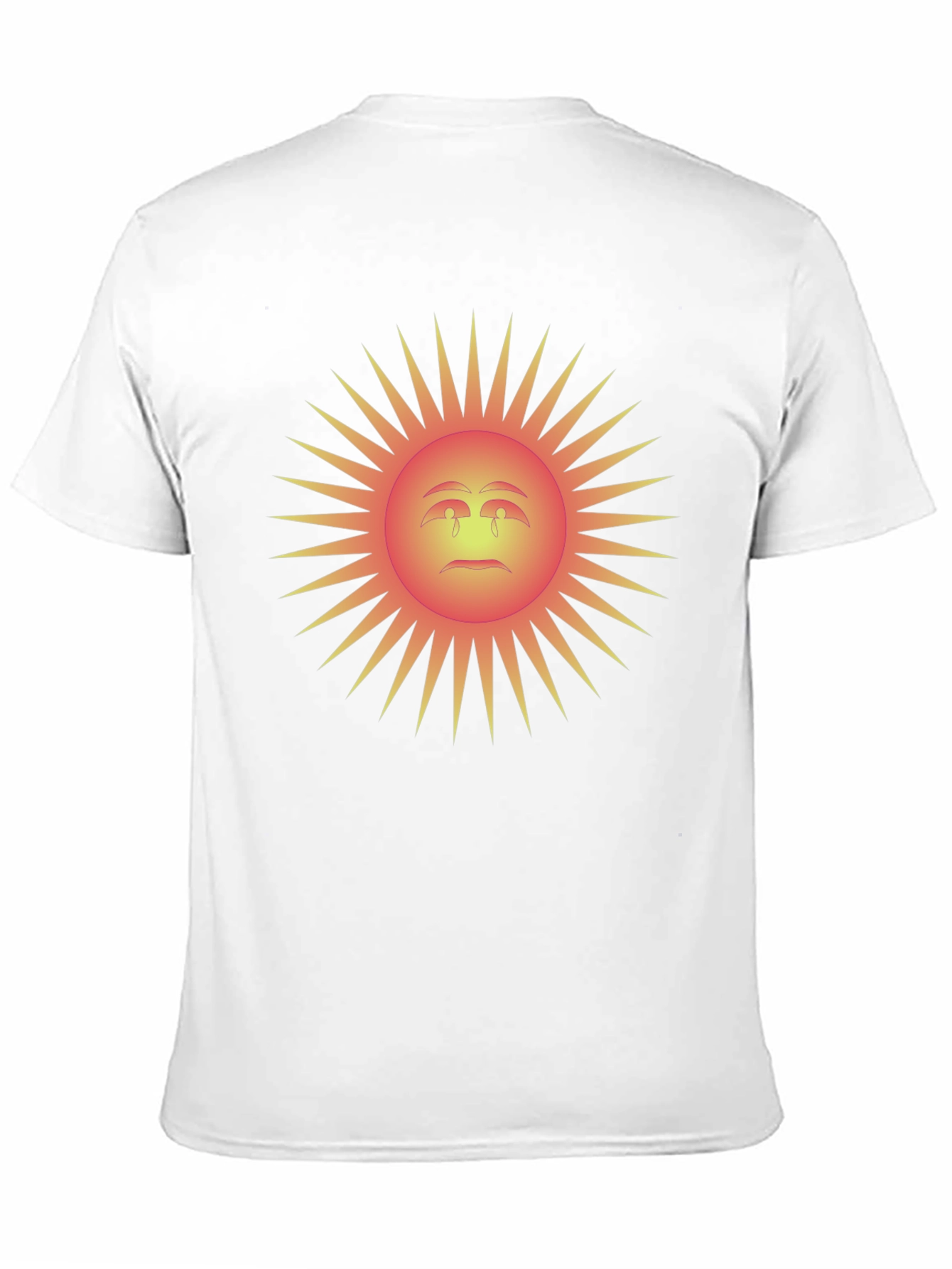 Sad Sun Graphic Tee - Black Cotton Blend
