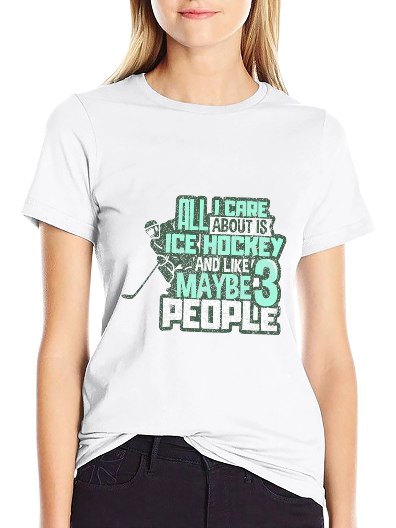 Ice Hockey Fan Graphic T-Shirt