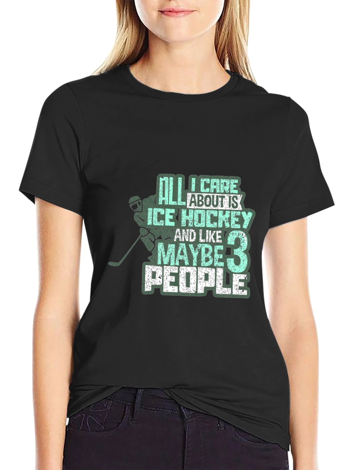 Ice Hockey Fan Graphic T-Shirt
