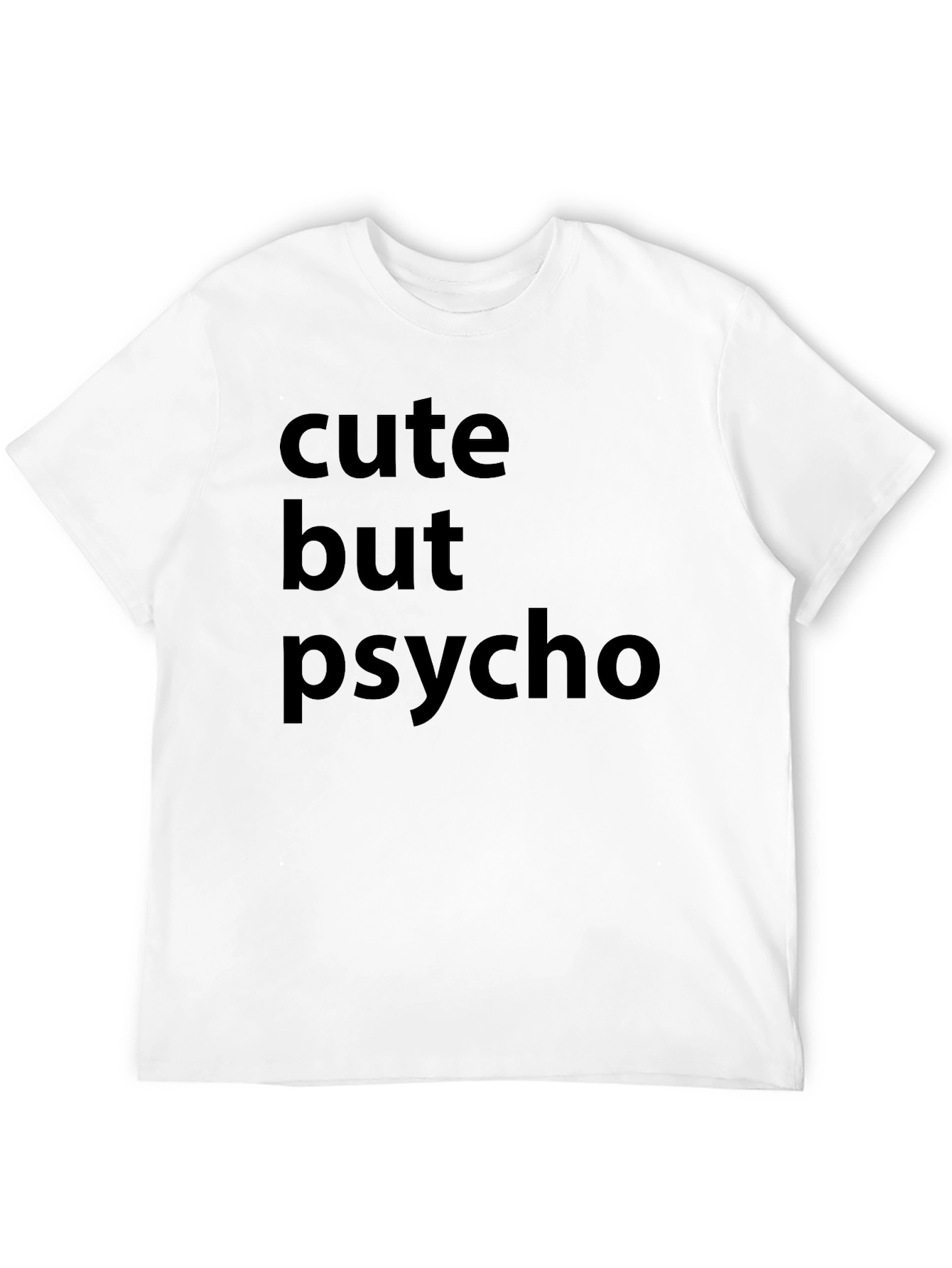 Cute But Psycho Black Graphic T-Shirt