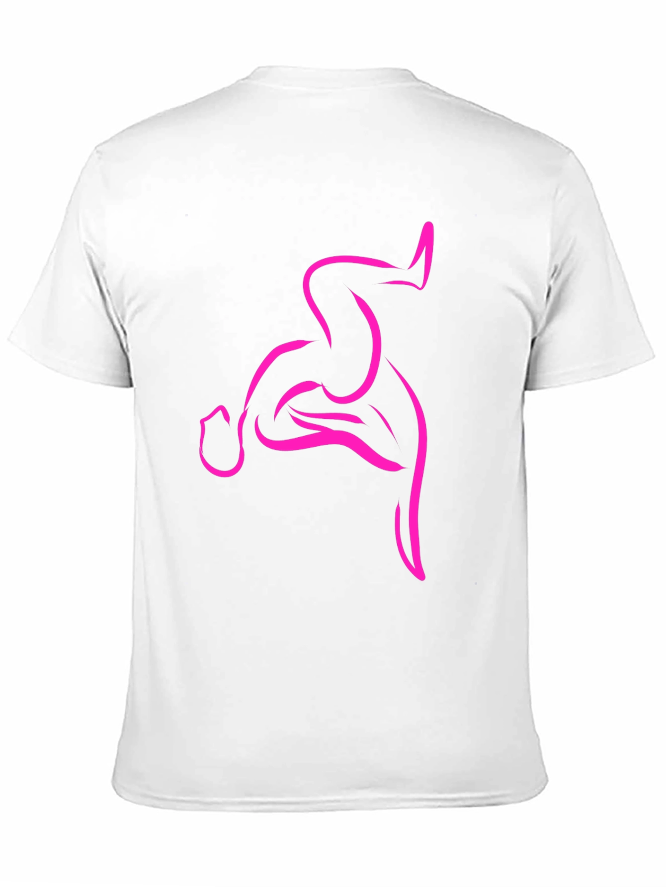 Mens Black T-Shirt with Abstract Pink Design