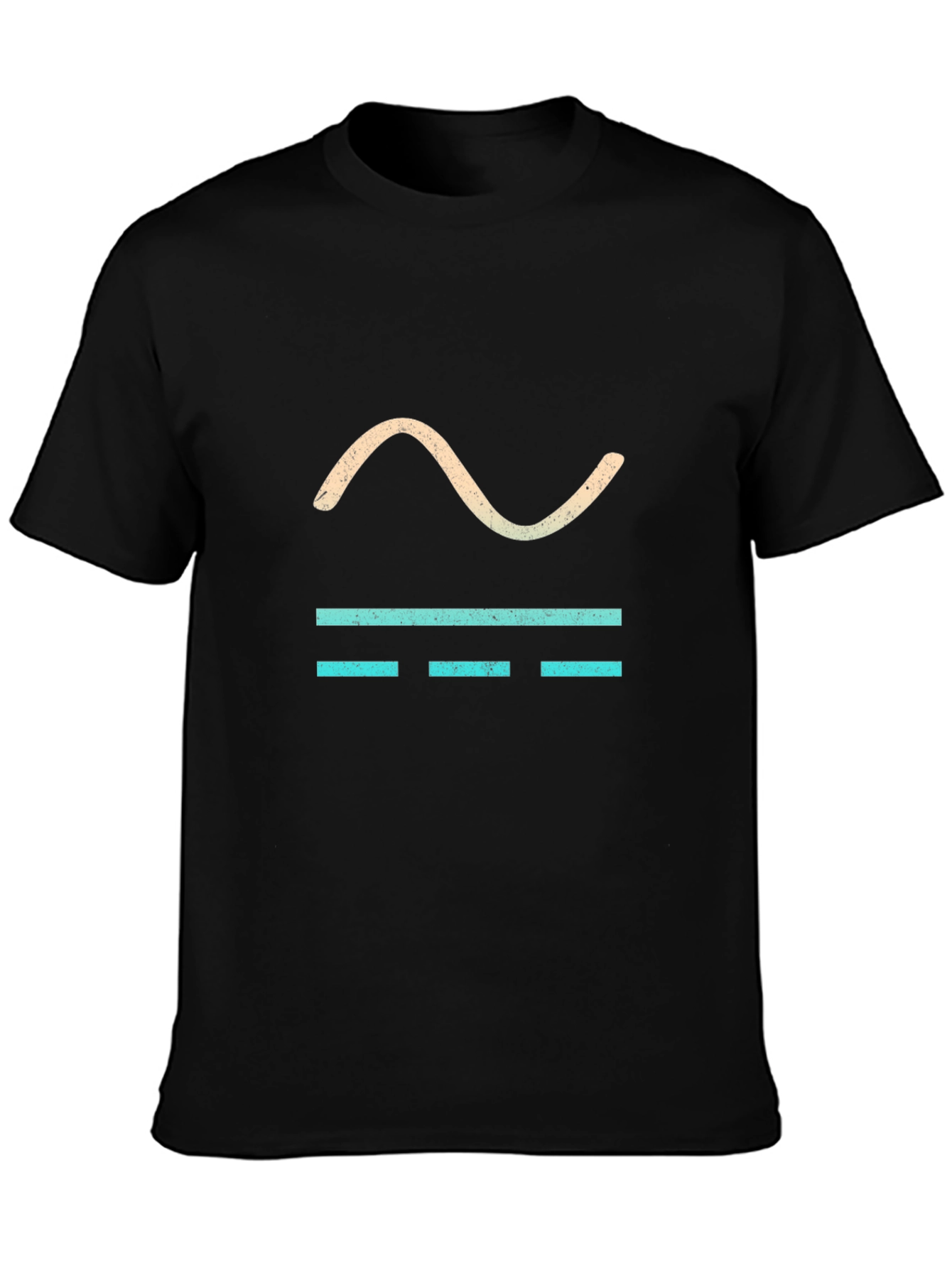 Cool Graphic Tee - Sine Wave & Bars Design