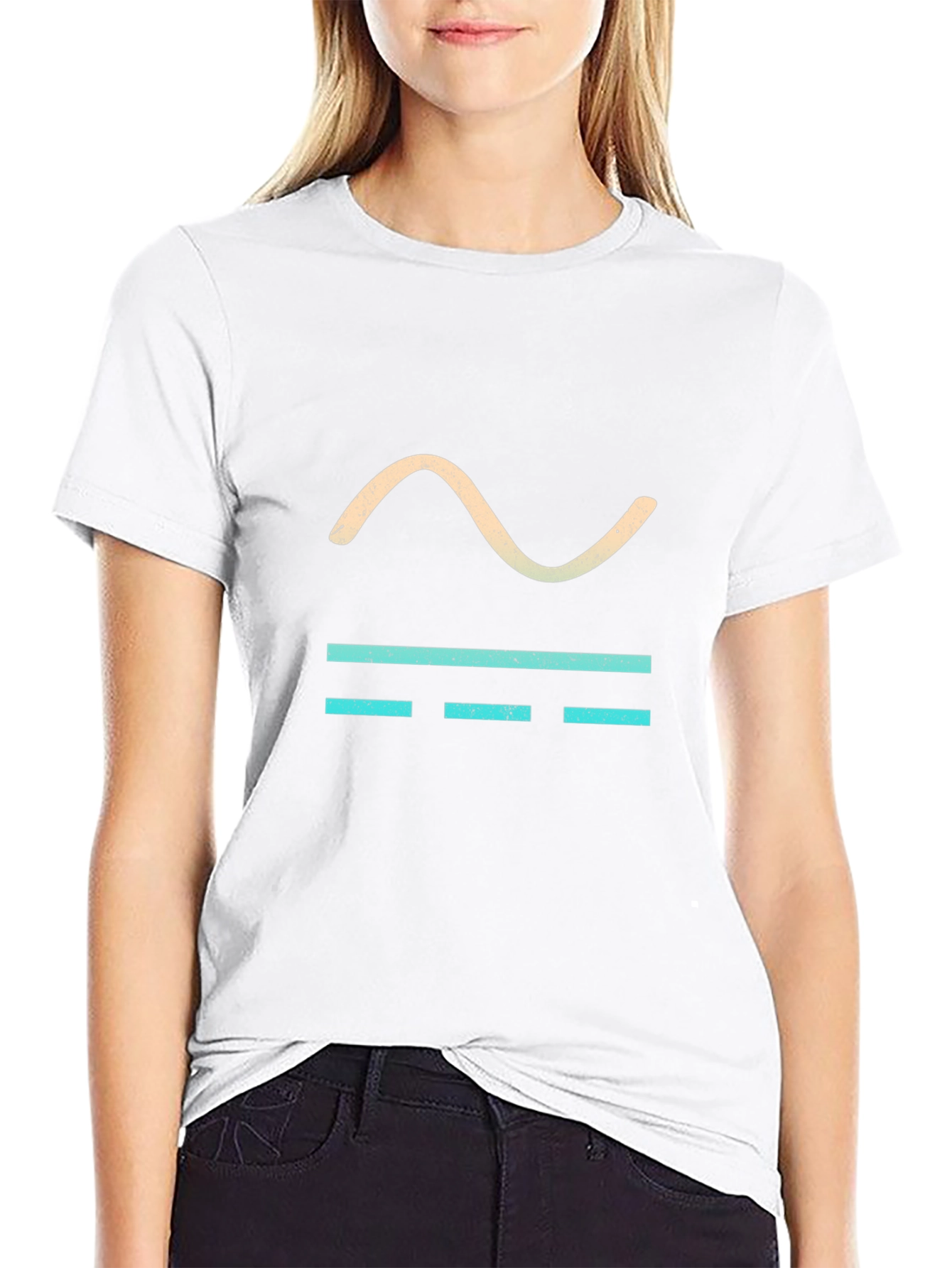 Cool Graphic Tee - Sine Wave & Bars Design