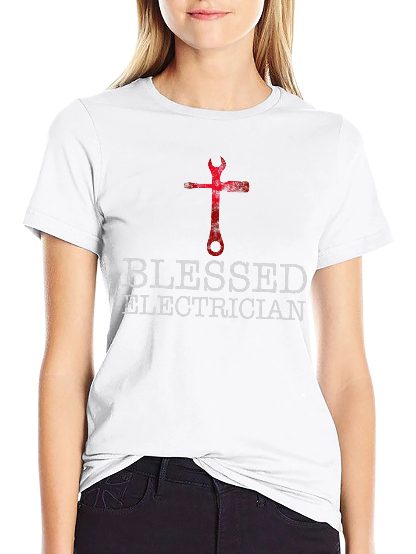Blessed Electrician T-Shirt - Christian Mechanic Tee