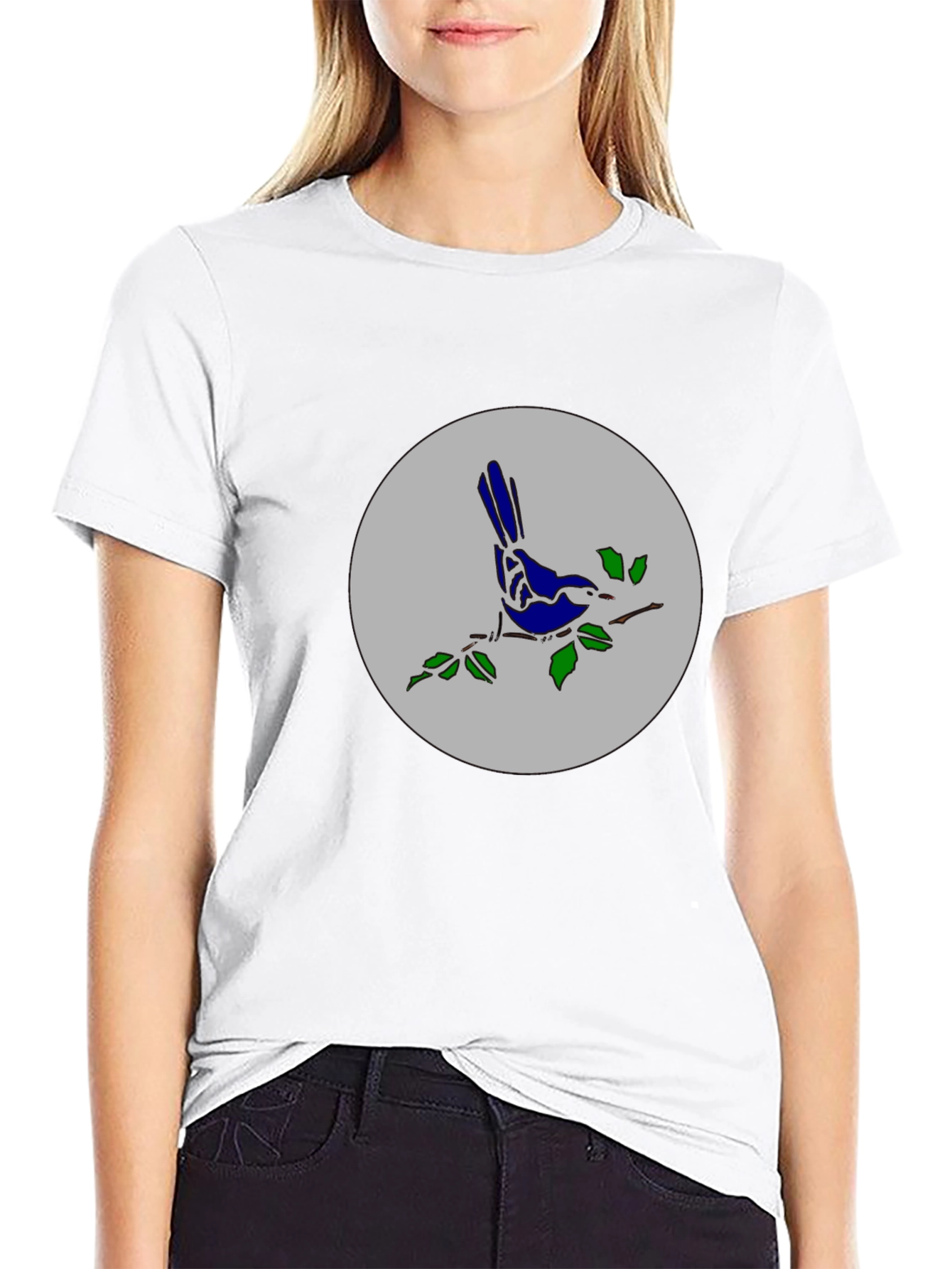 Bird on Branch Graphic Tee - Stylish Casual Top