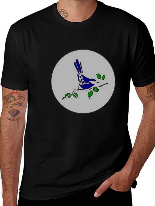 Bird on Branch Graphic Tee - Stylish Casual Top