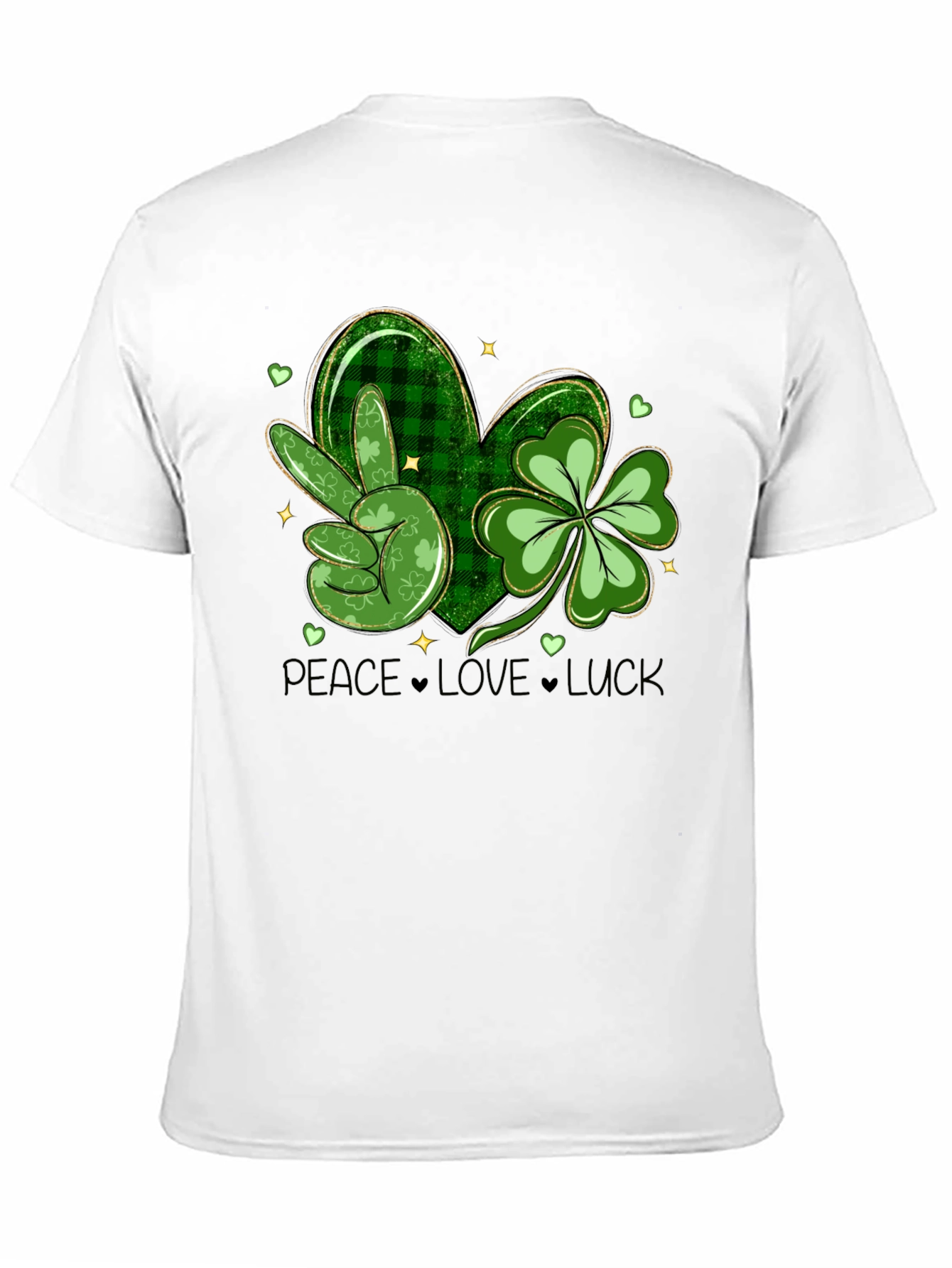 St. Patricks Day Peace Love Luck Graphic Tee