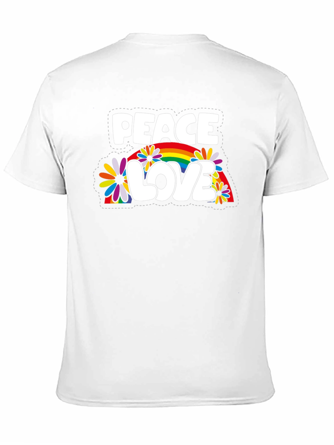 Peace Love Rainbow Graphic T-Shirt