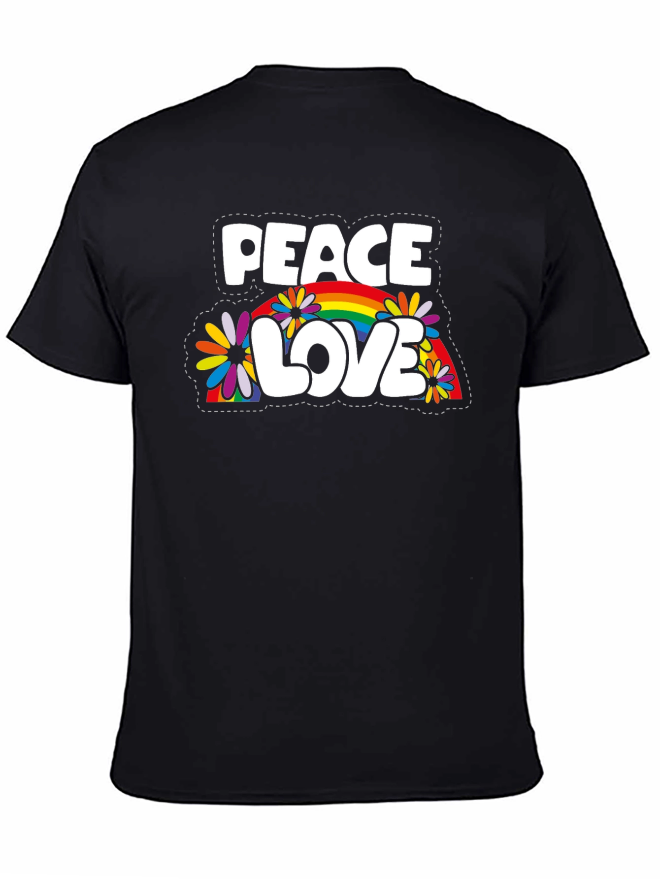 Peace Love Rainbow Graphic T-Shirt