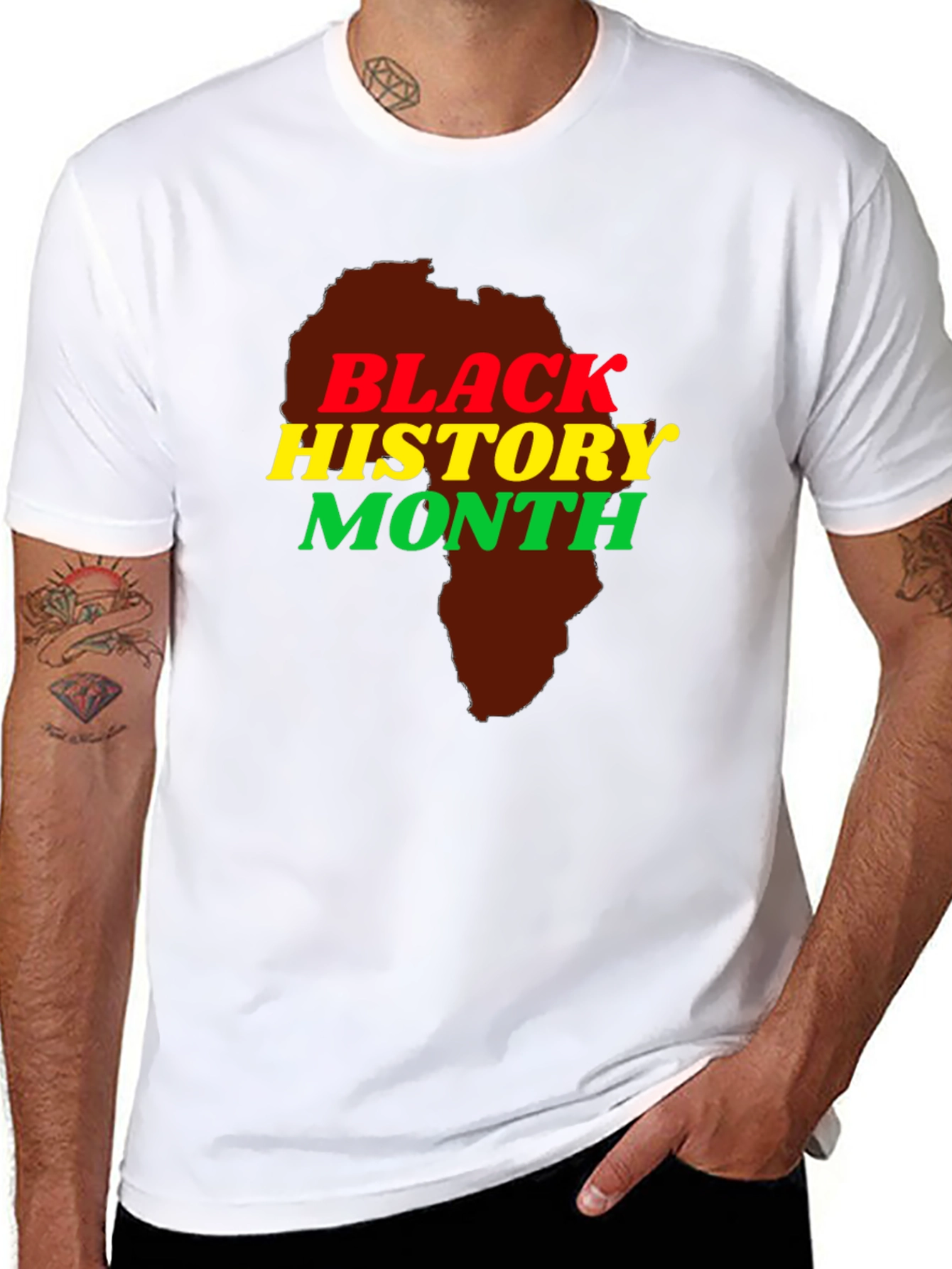 Black History Month Africa Map T-Shirt
