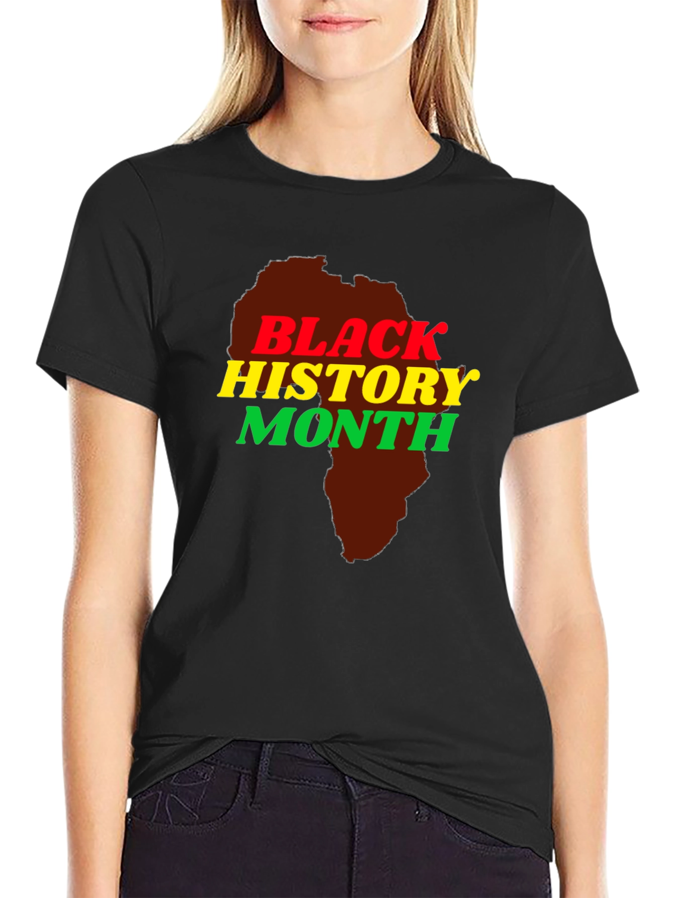 Black History Month Africa Map T-Shirt