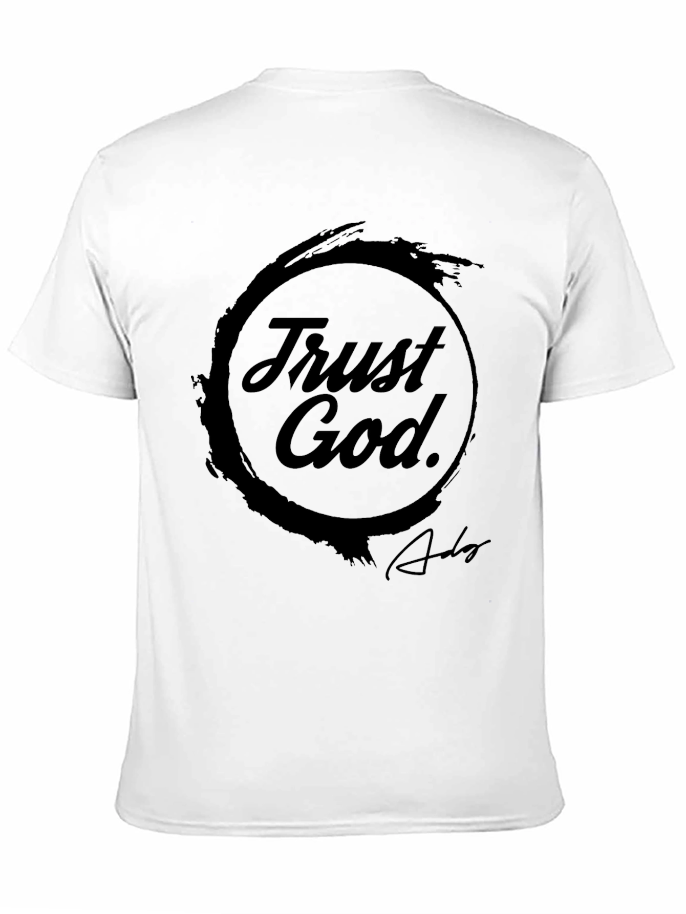 Trust God Black Graphic Tee - Christian Apparel