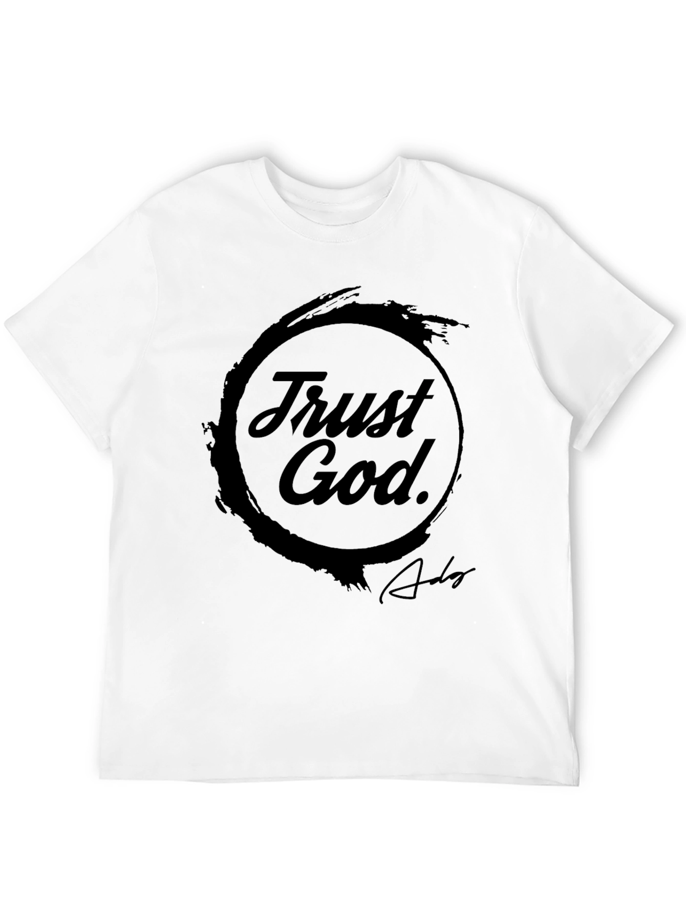 Trust God Black Graphic Tee - Christian Apparel