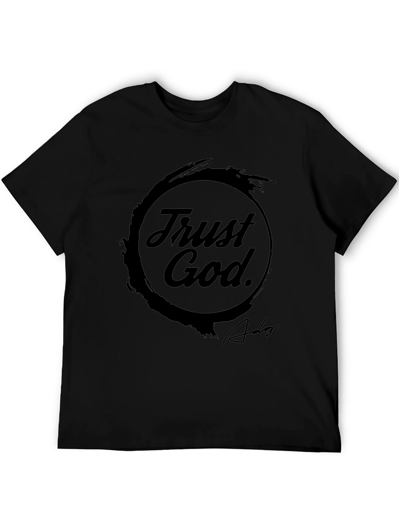 Trust God Black Graphic Tee - Christian Apparel
