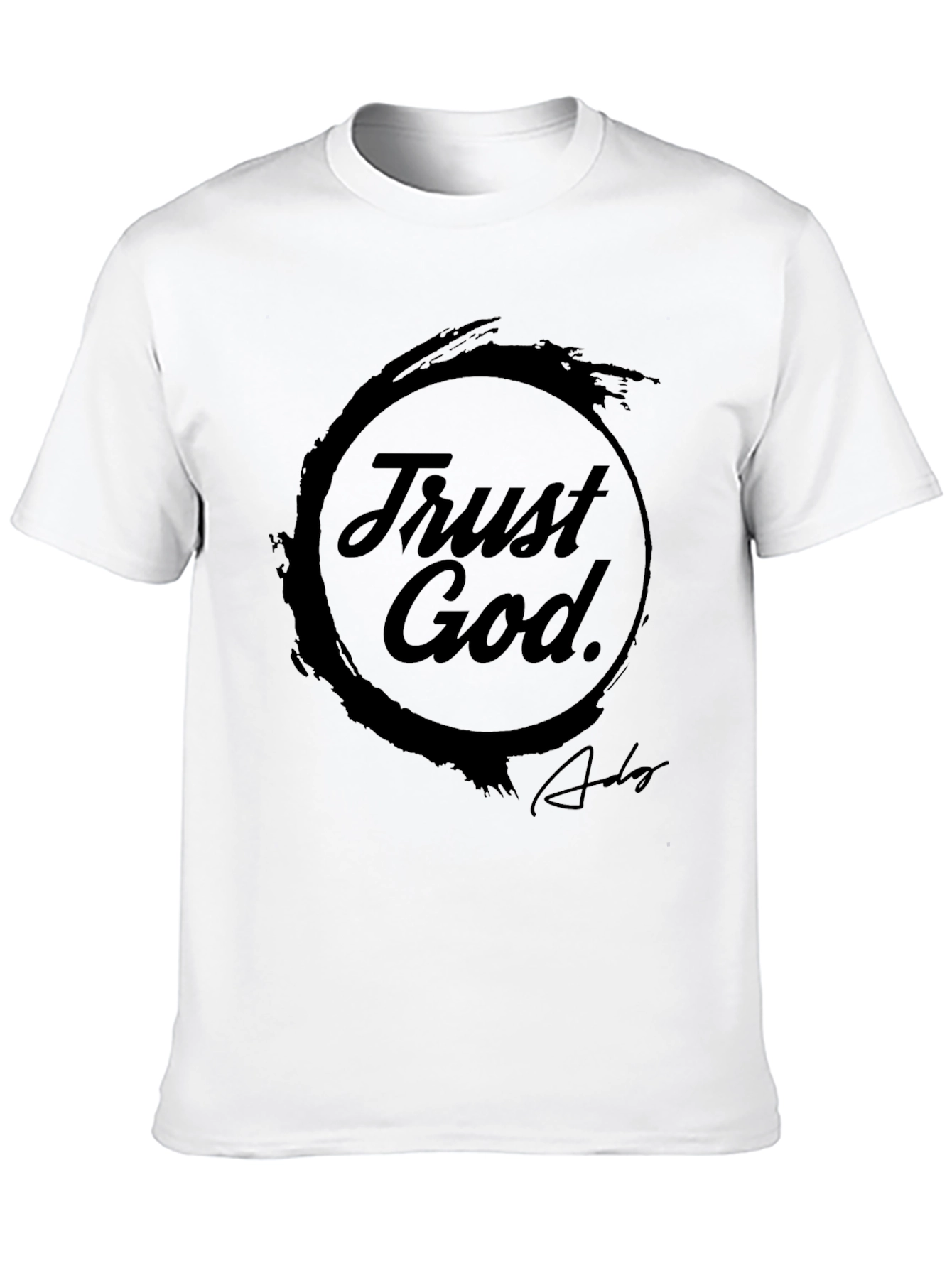 Trust God Black Graphic Tee - Christian Apparel