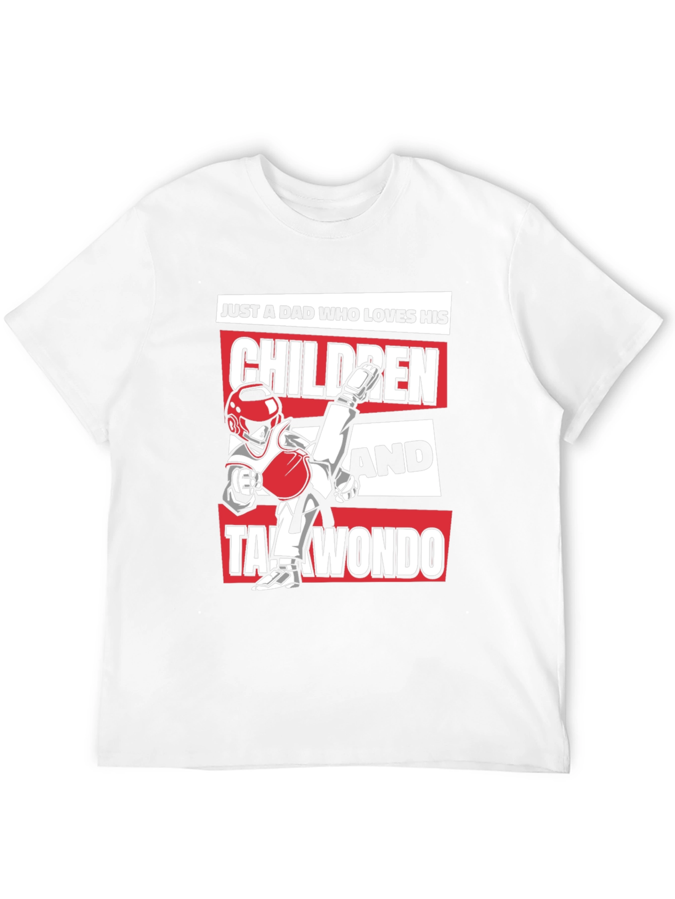 Dad Who Loves Children & Taekwondo Graphic Tee