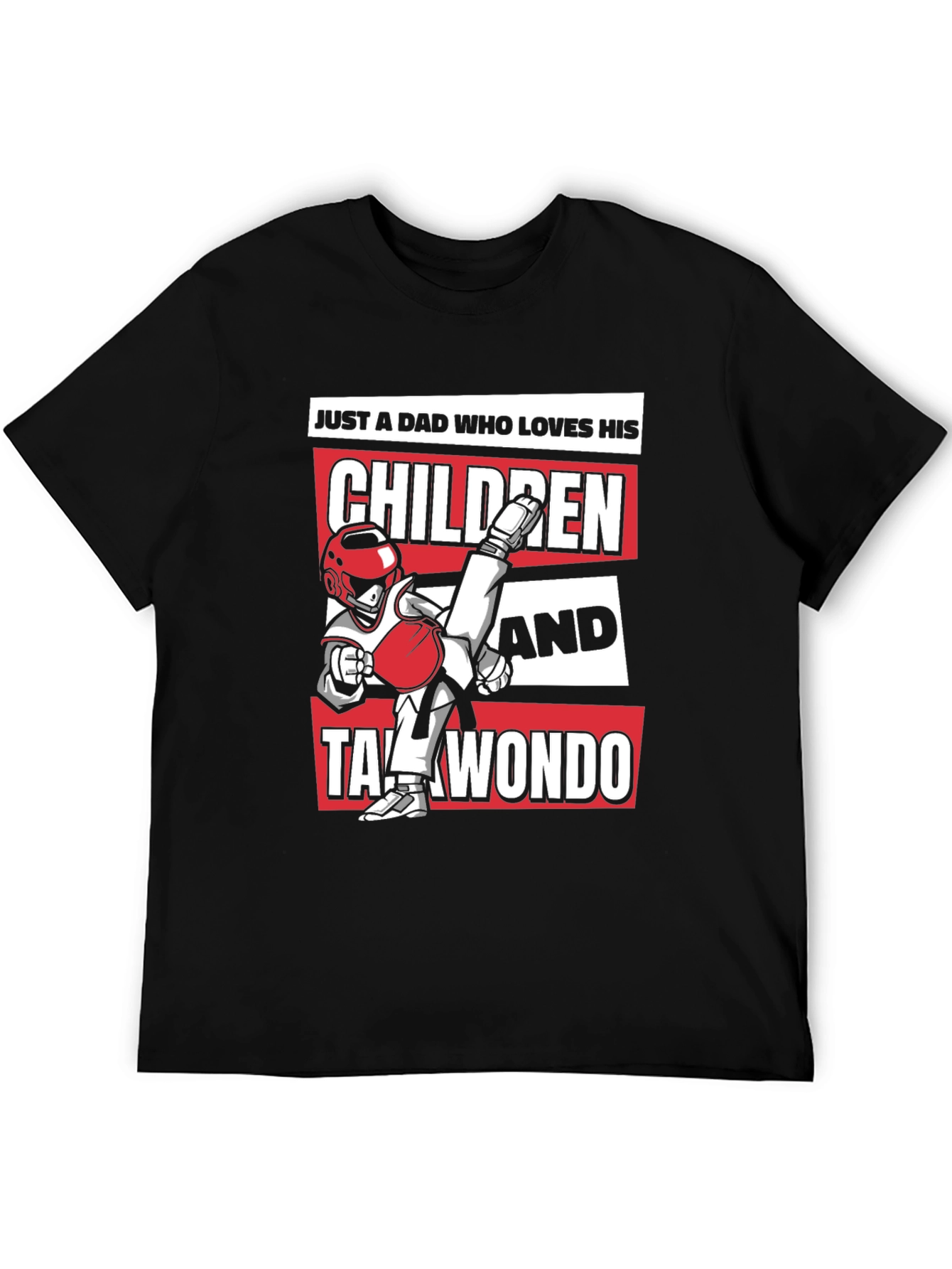 Dad Who Loves Children & Taekwondo Graphic Tee