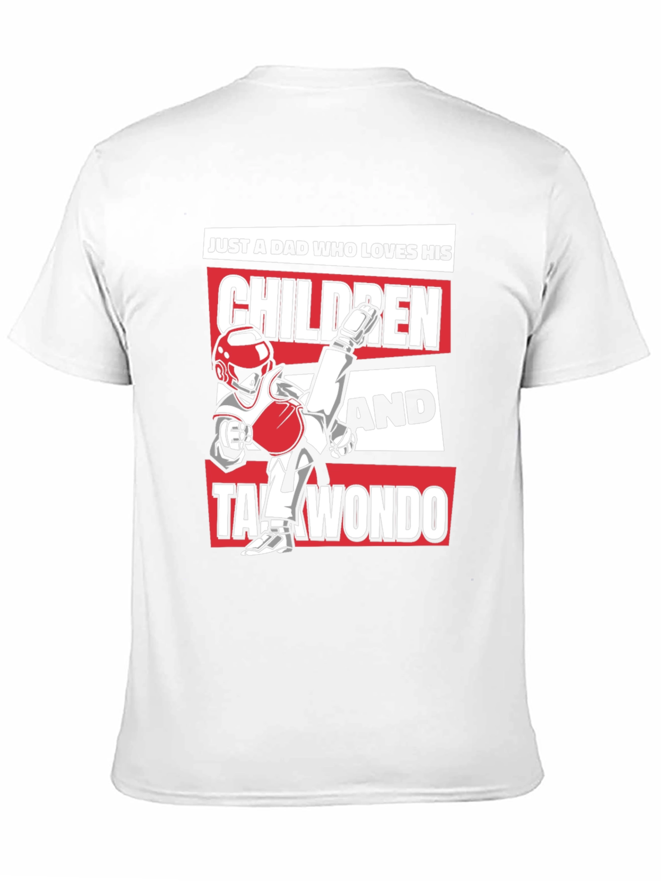 Dad Who Loves Children & Taekwondo Graphic Tee