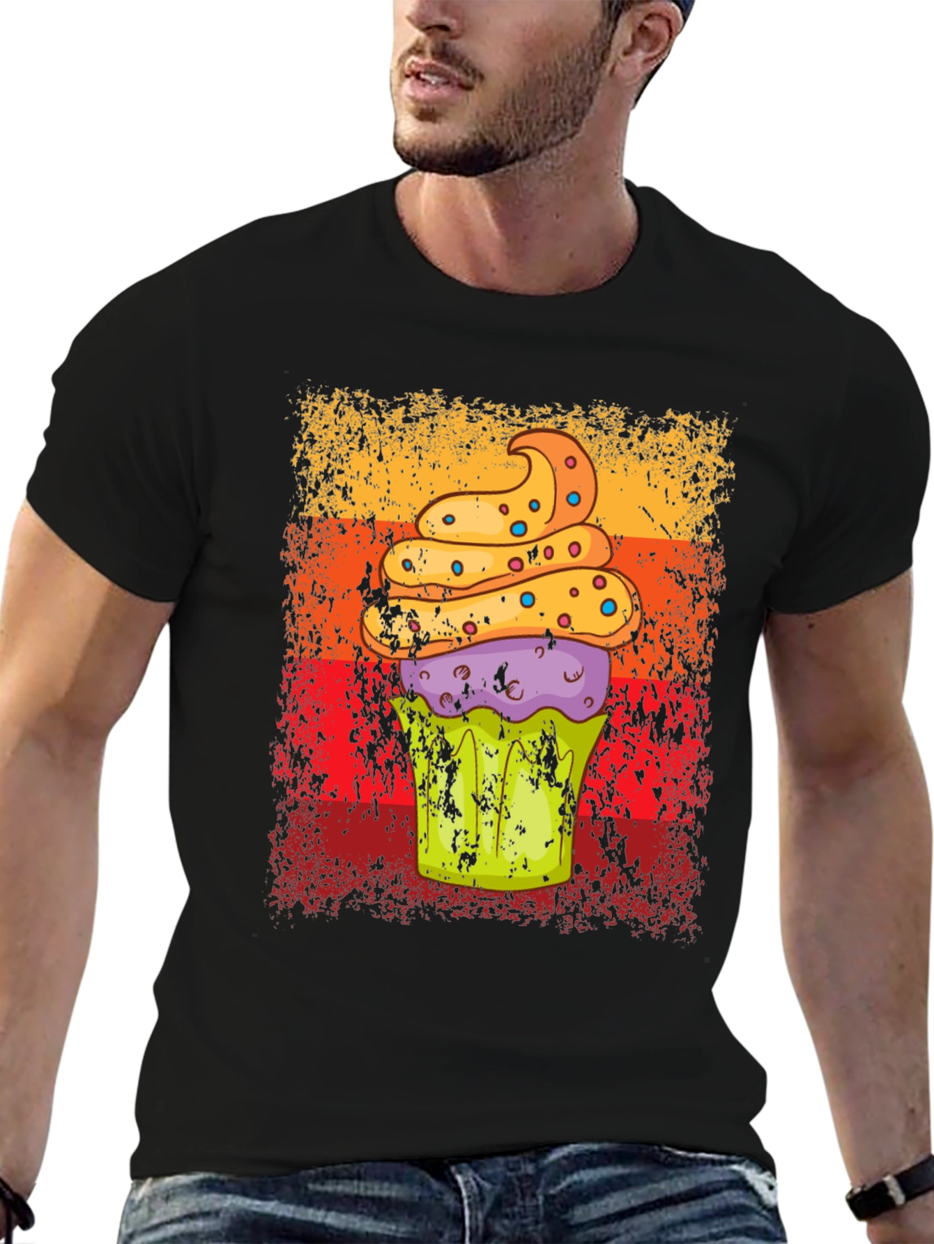 Cupcake Graphic Mens T-Shirt