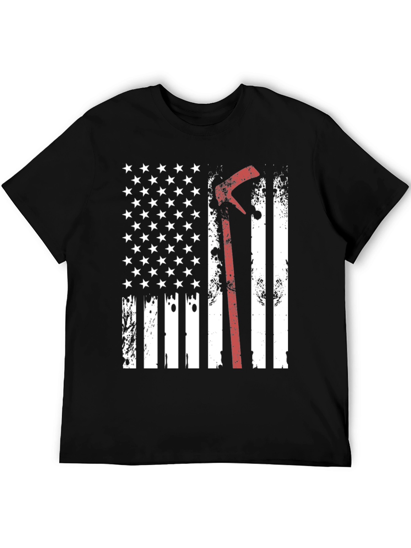 Firefighter Axe American Flag T-Shirt