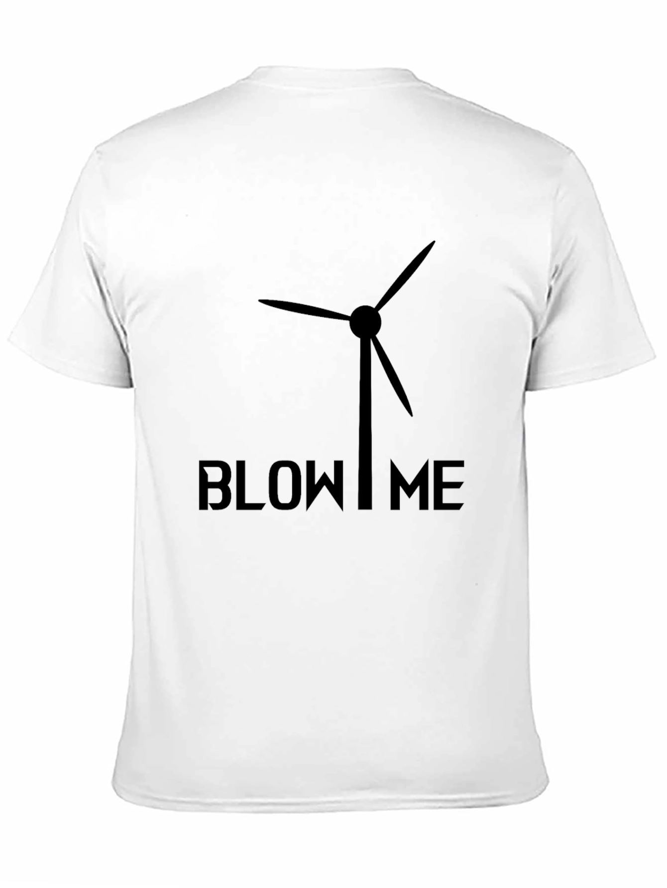 Black Blow Me Wind Turbine Graphic Tee